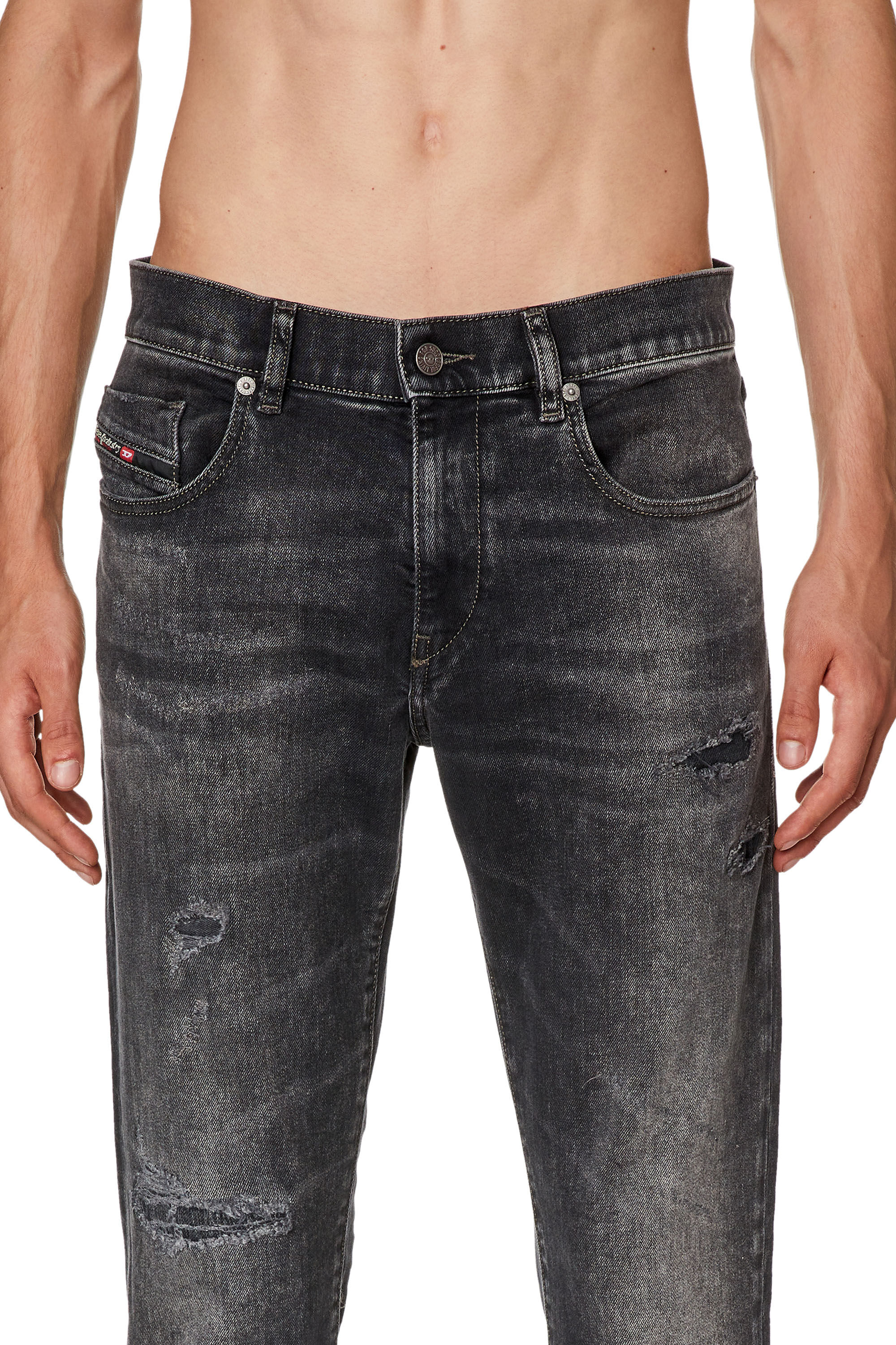Diesel - Slim Jeans 2019 D-Strukt E69RC, Black/Dark Grey - Image 5