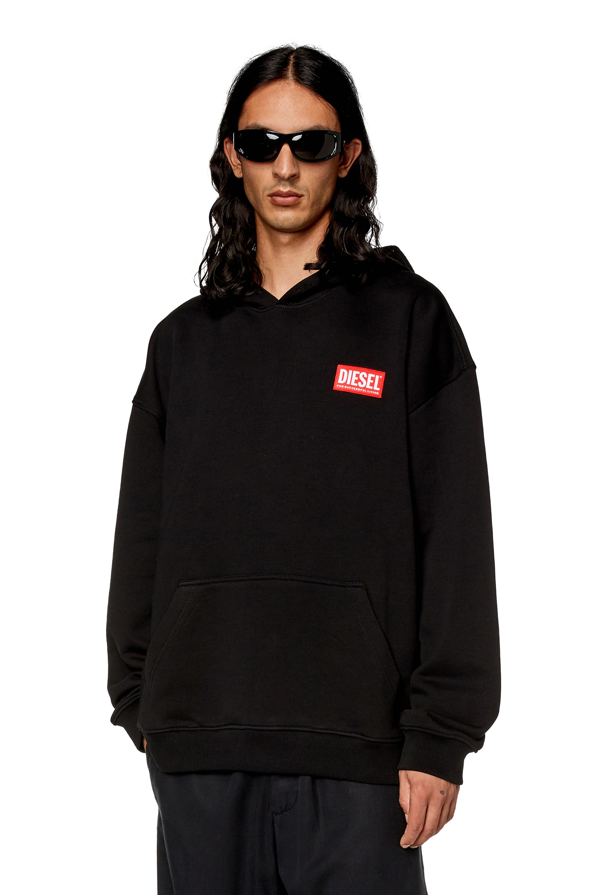 Diesel black hoodie clearance