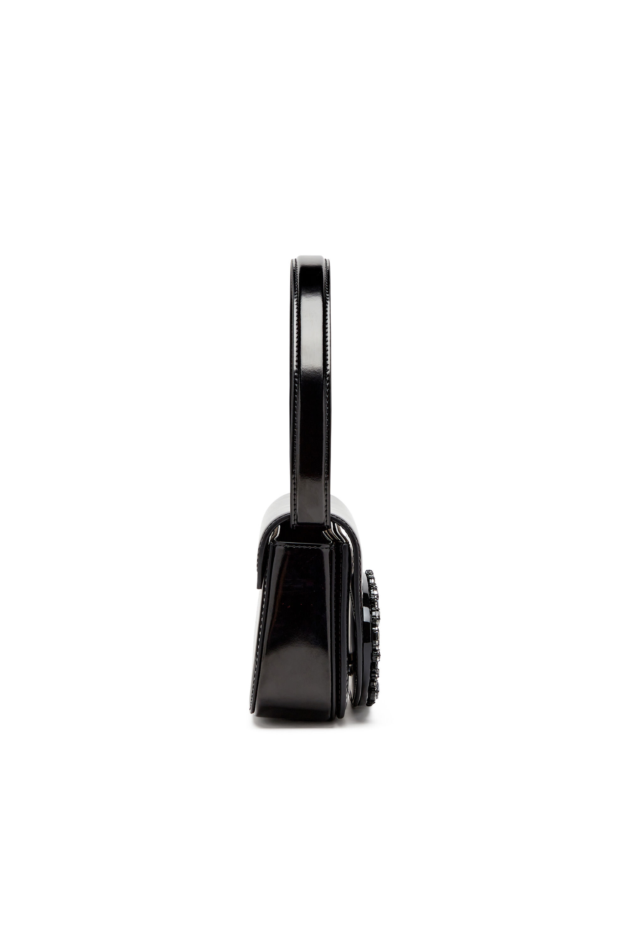 Diesel - 1DR, Female's 1DR-Iconic shoulder bag in mirror leather in Black - 4