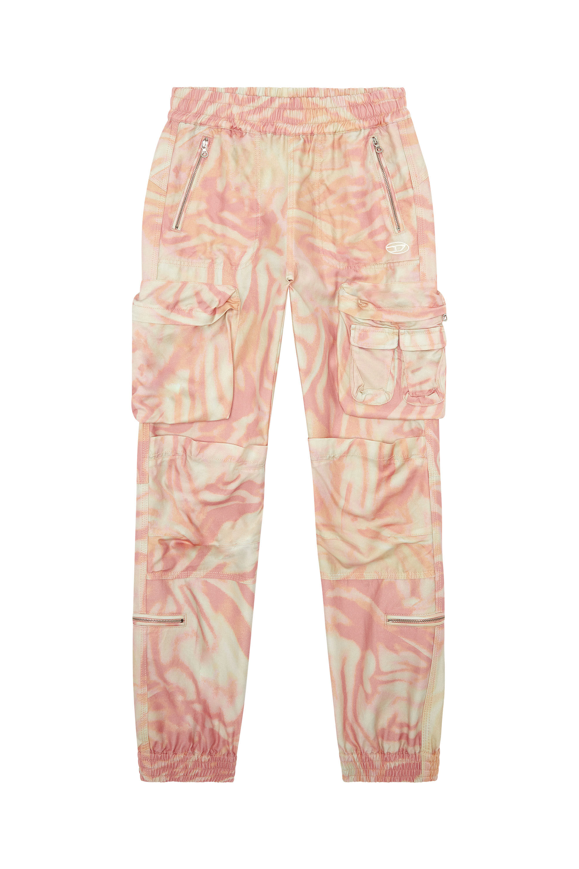 Diesel - P-MIROW, Pantalon cargo en sergé camouflage zébré Femme in Polychrome - 1