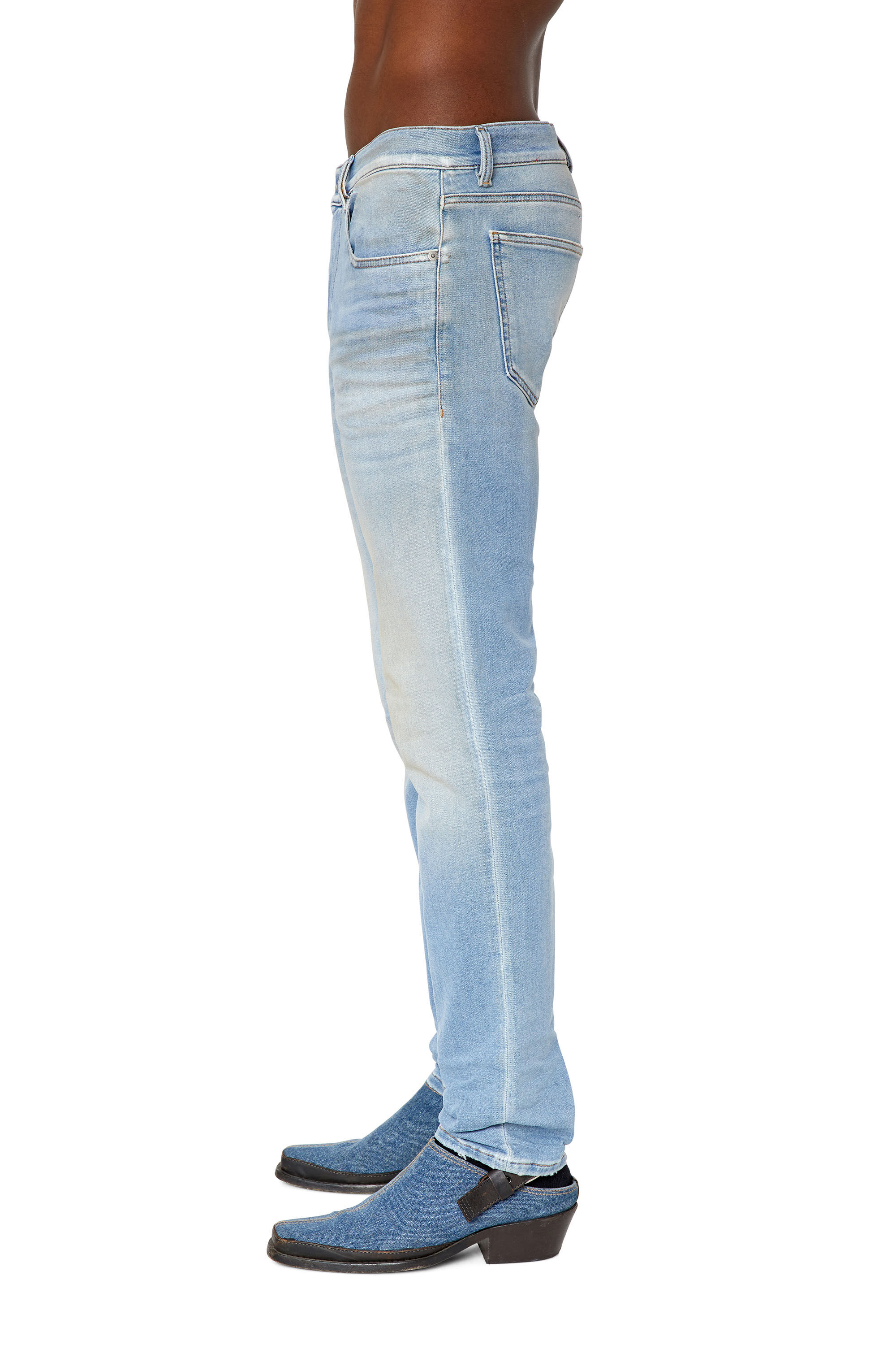 D-STRUKT-Z-T Man: Slim Light blue Jeans | Diesel