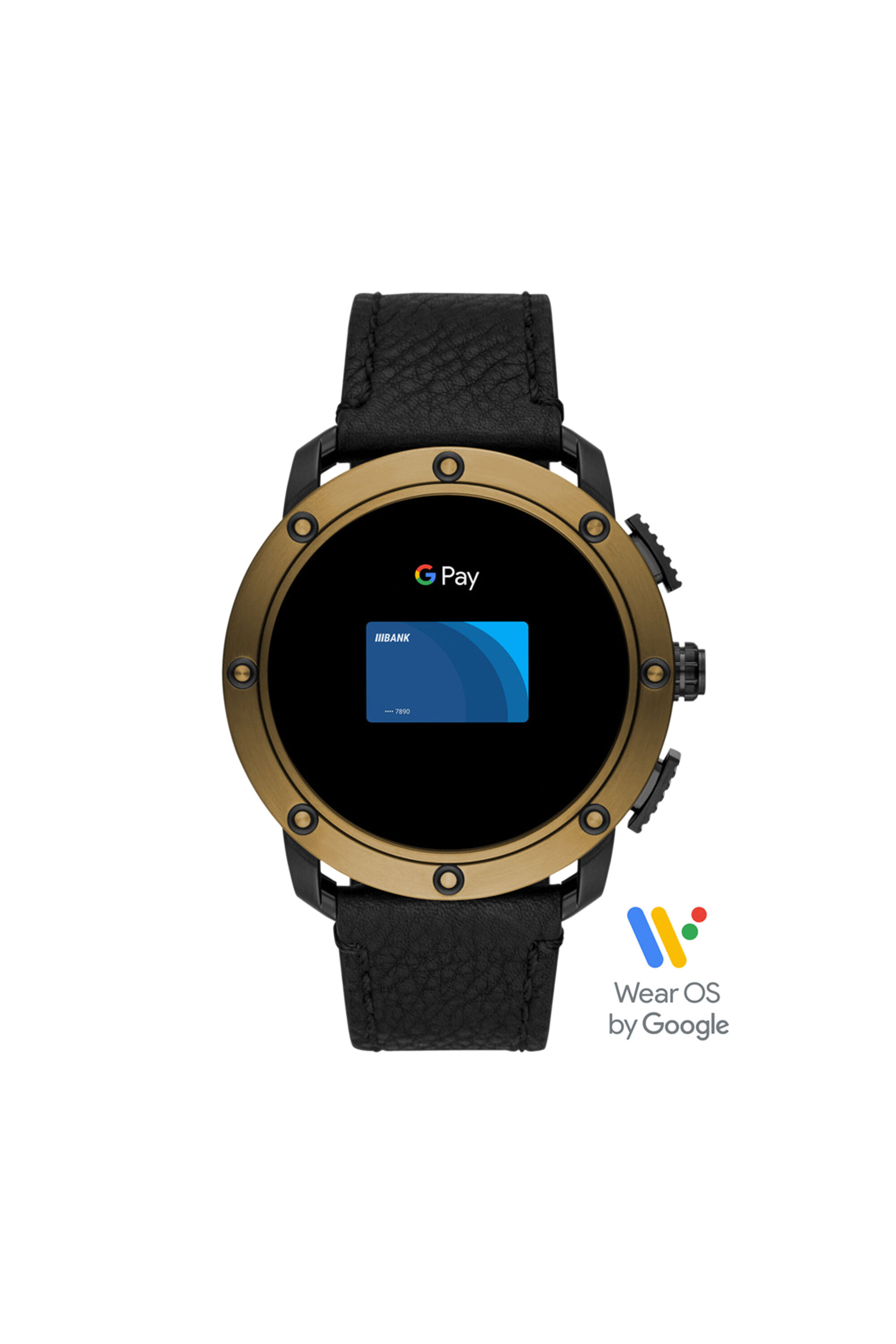 Diesel - DT2016, Male's Axial Smartwatch - Bronze Stainless Steel and Black Leather in Black/Bronze - 5