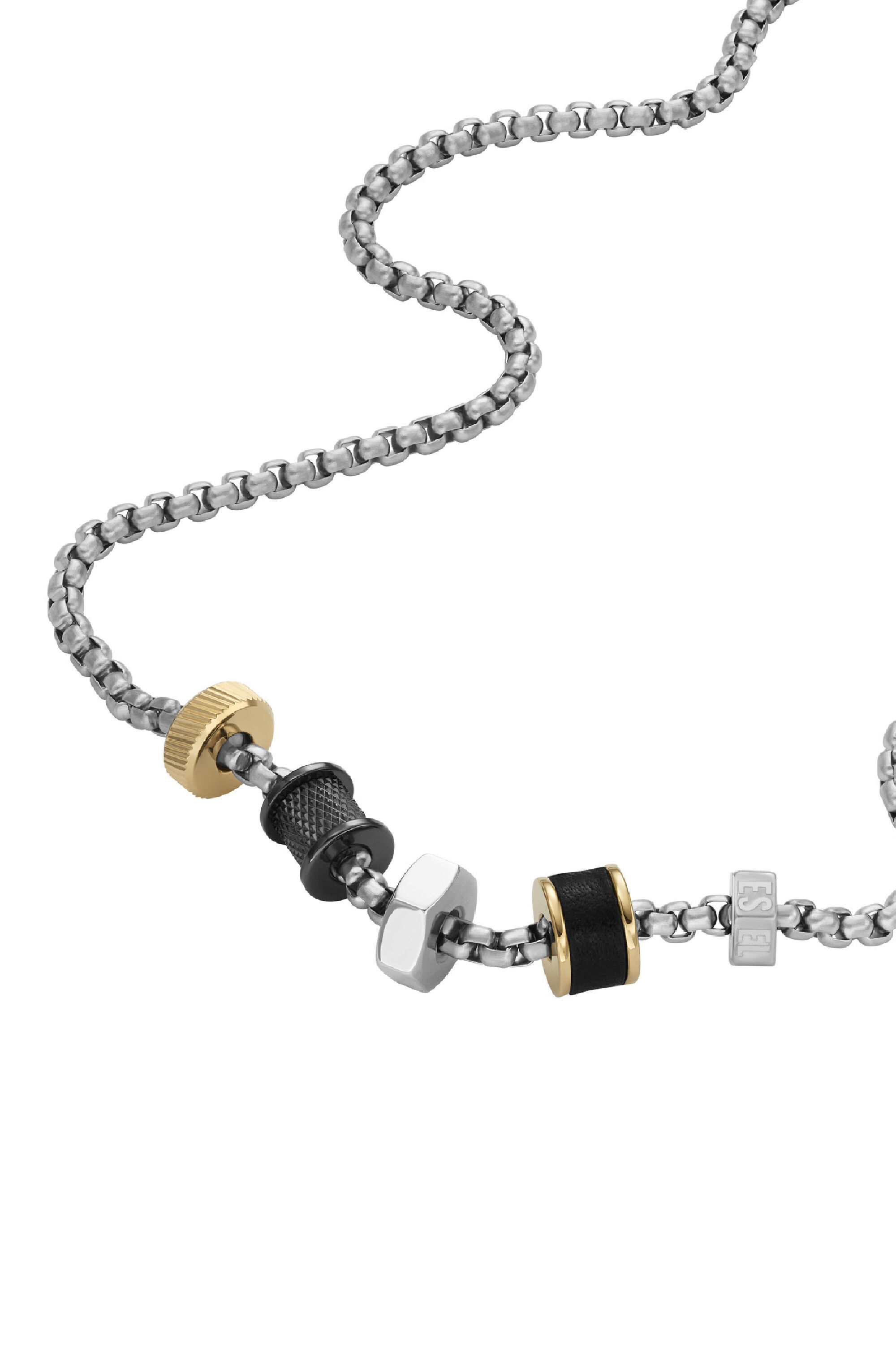 Diesel - DX1393, Male's Stainless steel chain necklace in Silver - 1