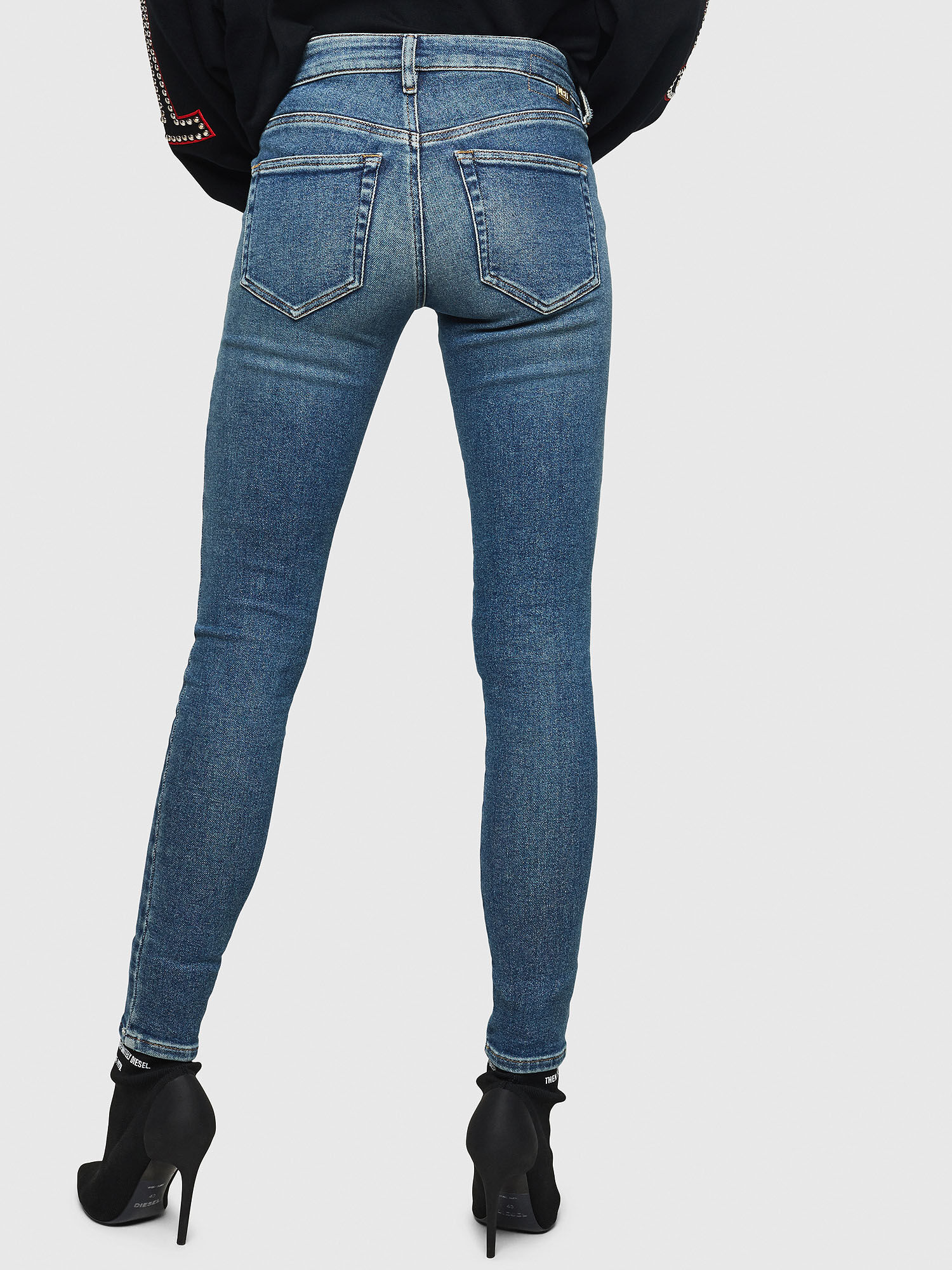 SLANDY 083AL Femme: Super skinny Jeans Bleu moyen | Diesel