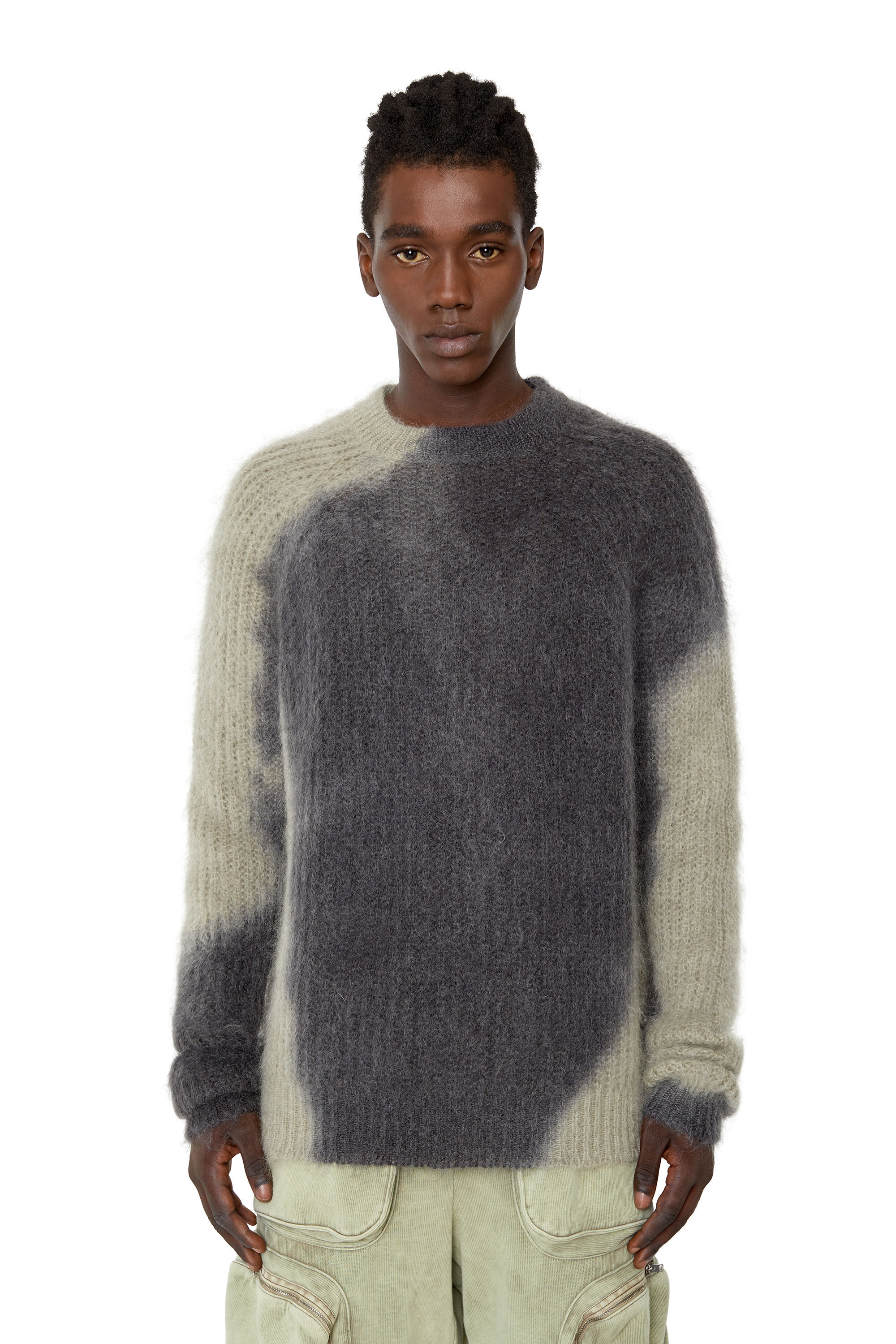 K-OSIMO Man: Mohair-blend jumper with faded effects | Diesel