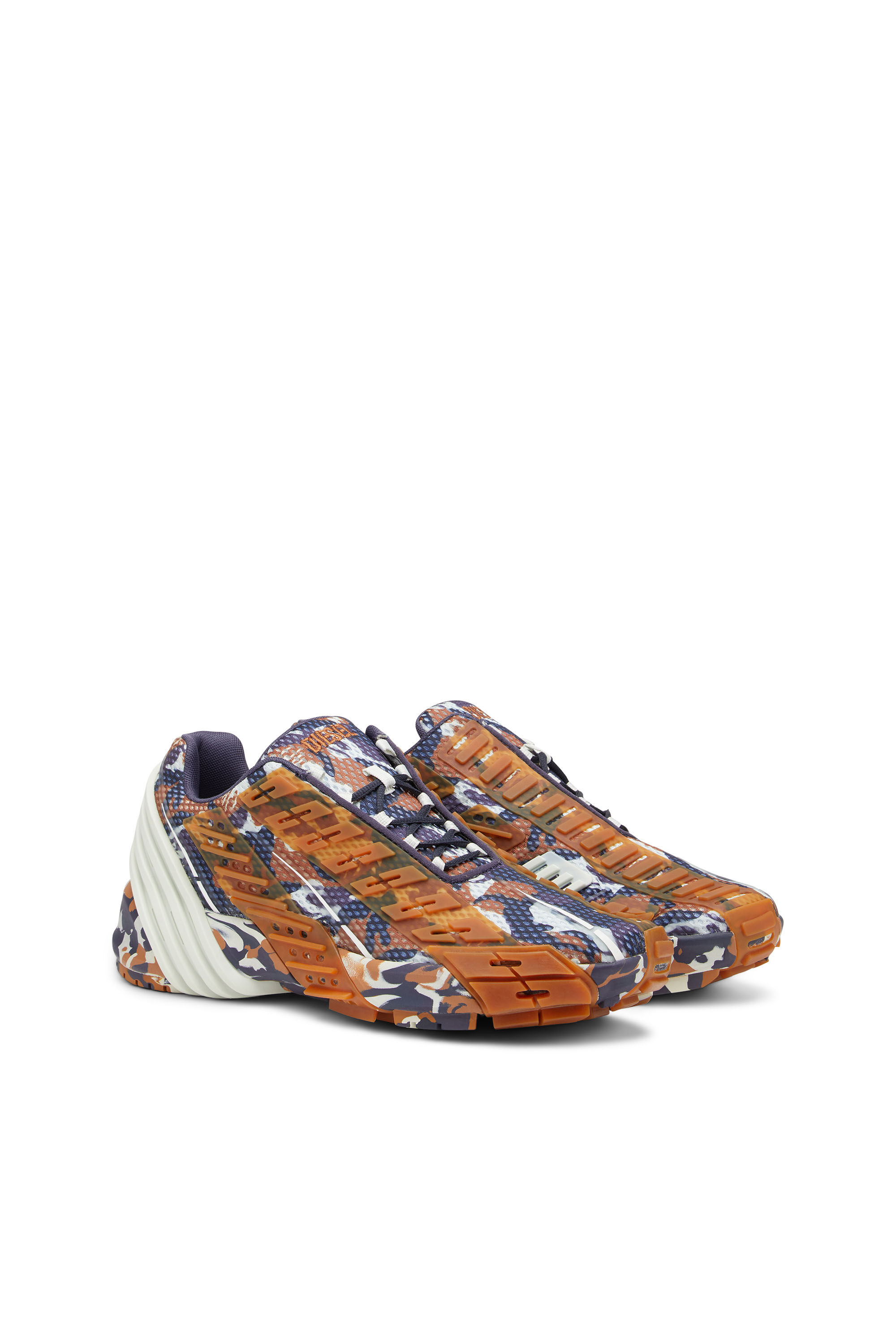 S PROTOTYPE LOW Man Camo mesh sneakers with rubber overlays Diesel