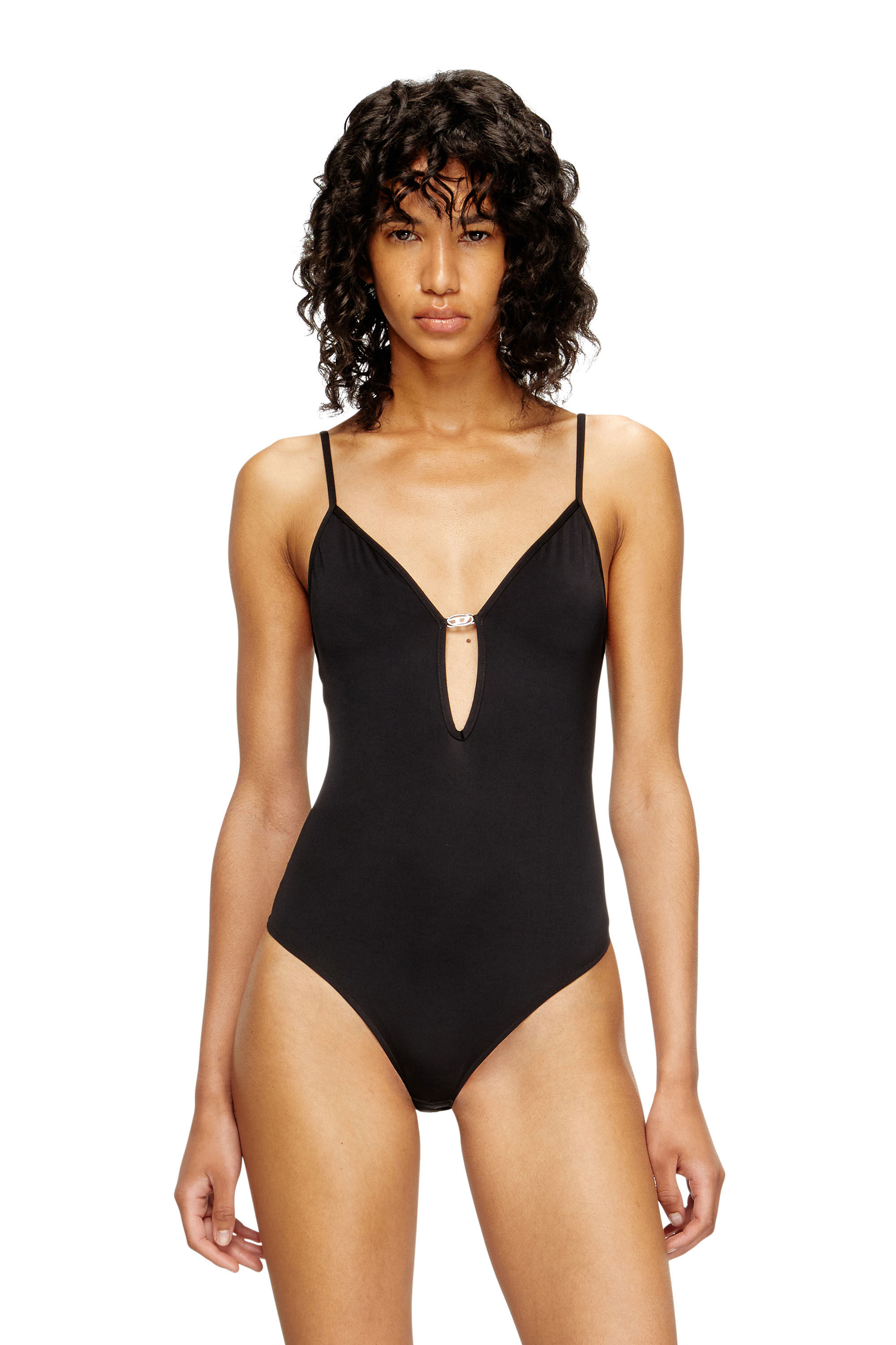 Diesel - UFBY-OVAL-D-BODYSUIT, Female's Oval D bodysuit in Black - 1