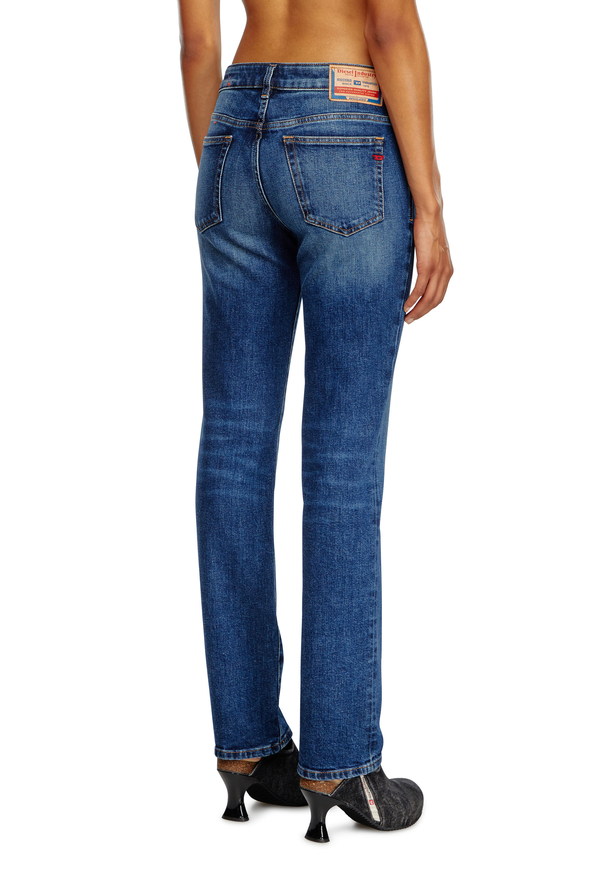 Dark blue straight hotsell leg jeans womens