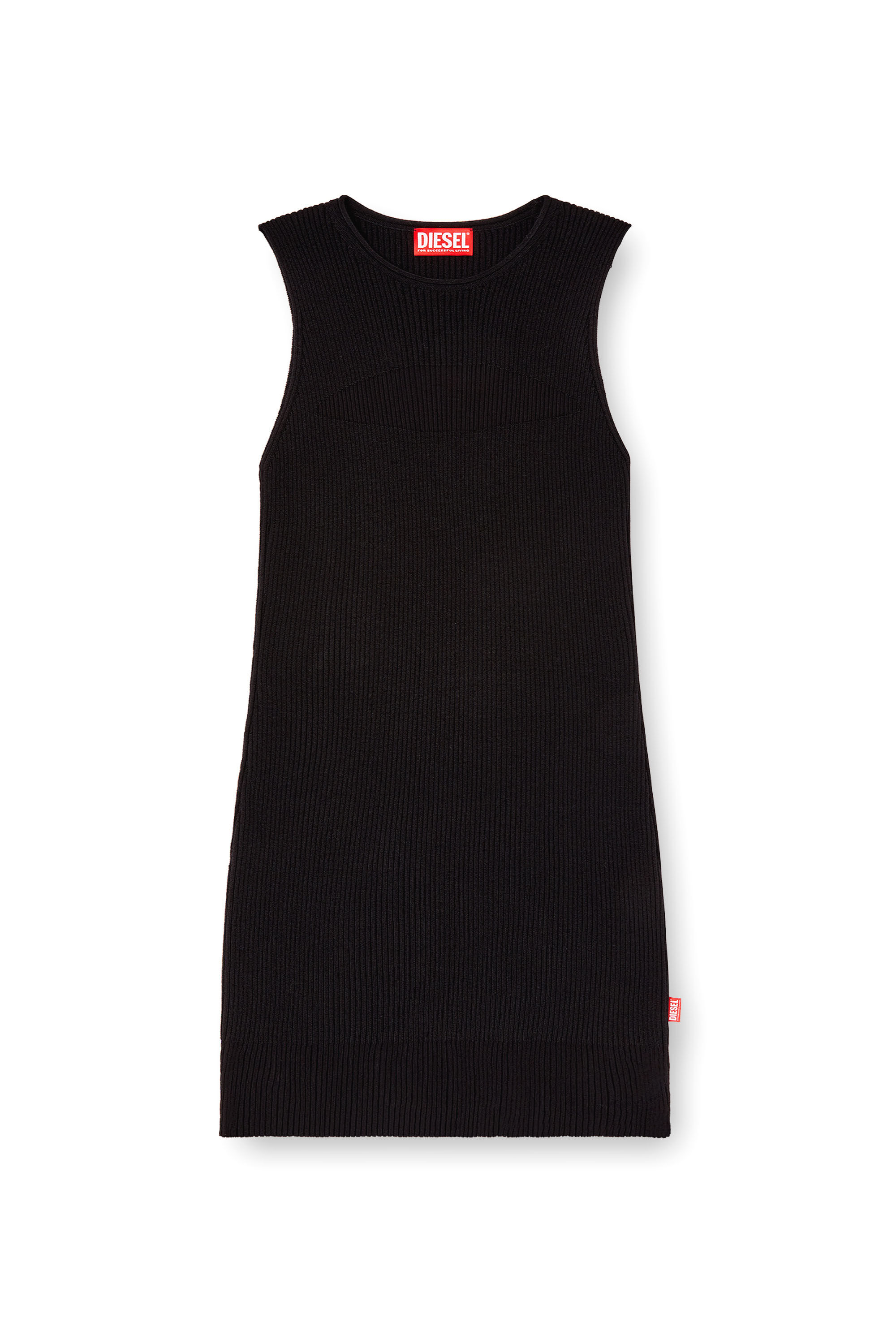 Diesel - M-SLENDER, Robe sans manches avec col ras du cou Femme in Noir - 2
