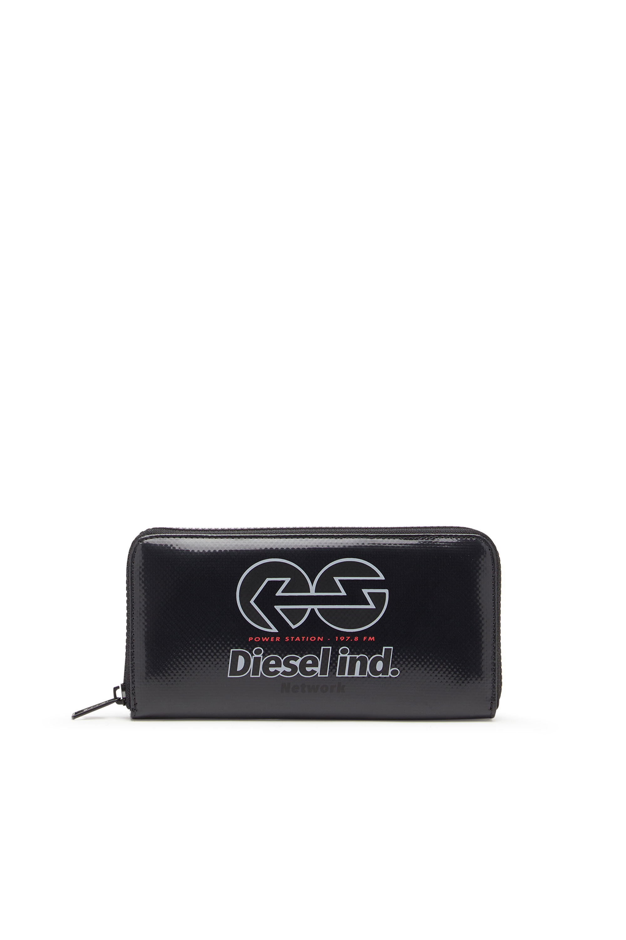 GARNET Man: Zip-around wallet in logo tarpaulin | Diesel