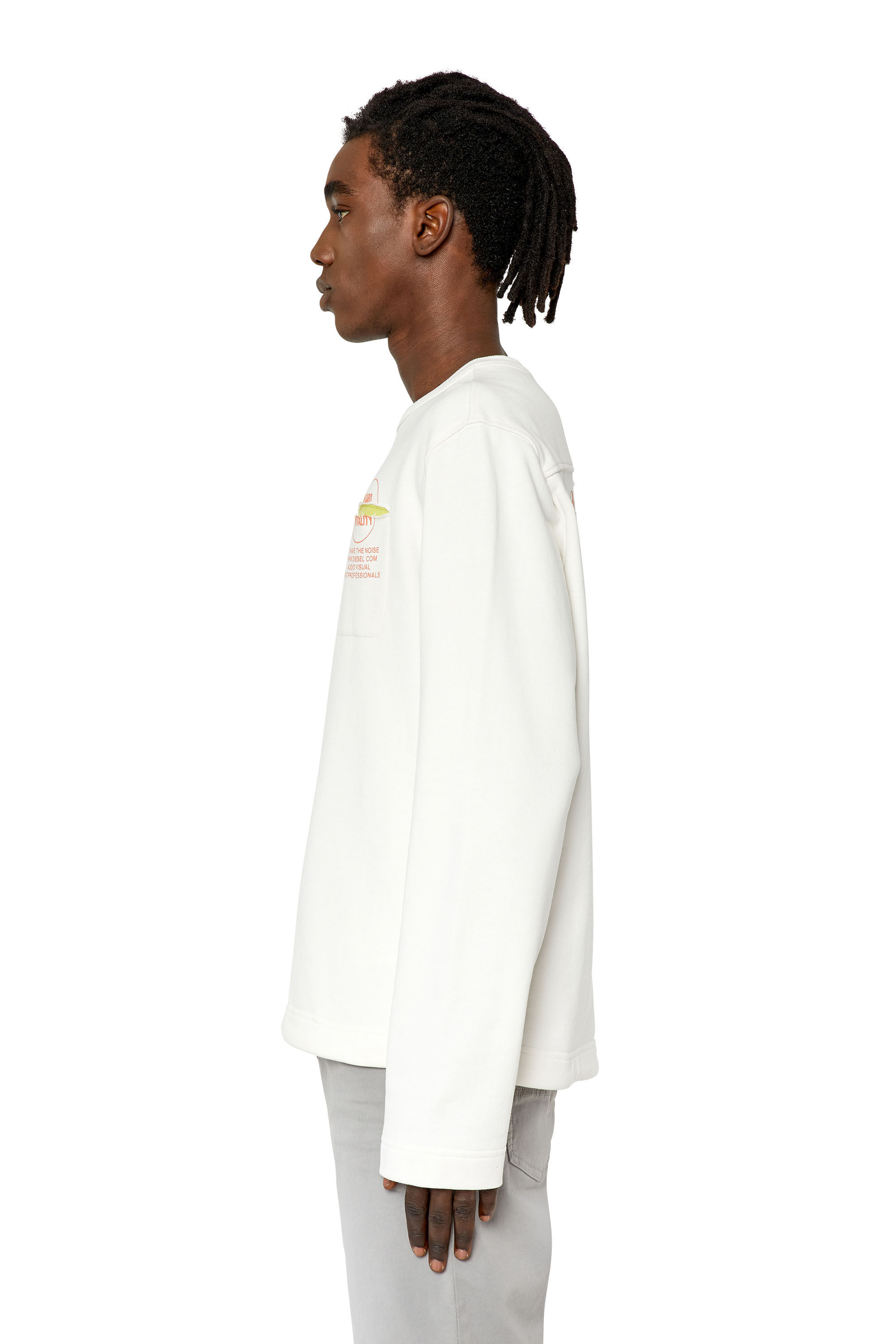 S GOUCH Man Cotton hoodie with cut chest pocket Diesel