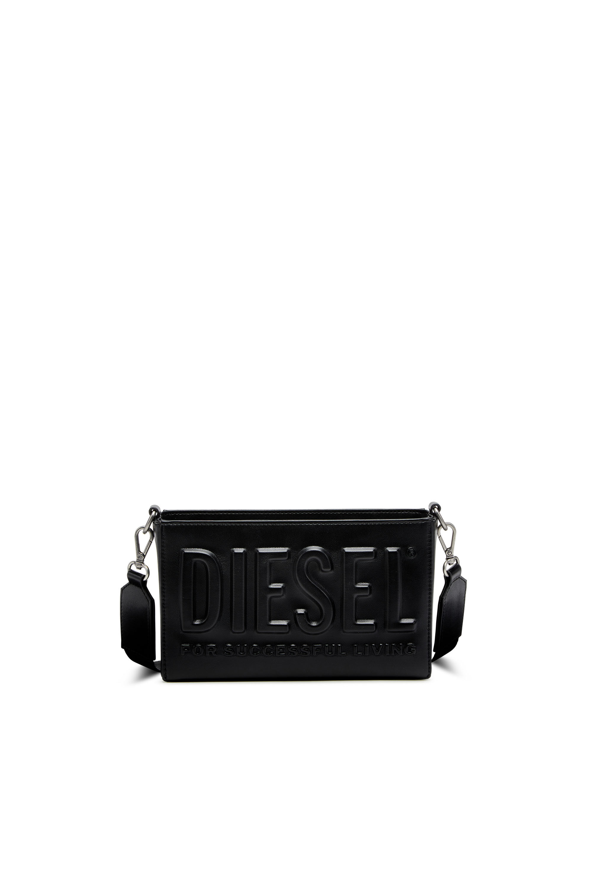 Diesel - DSL 3D CAMERA BAG, Male's Dsl 3D-PU camera bag with embossed logo in Black - 1
