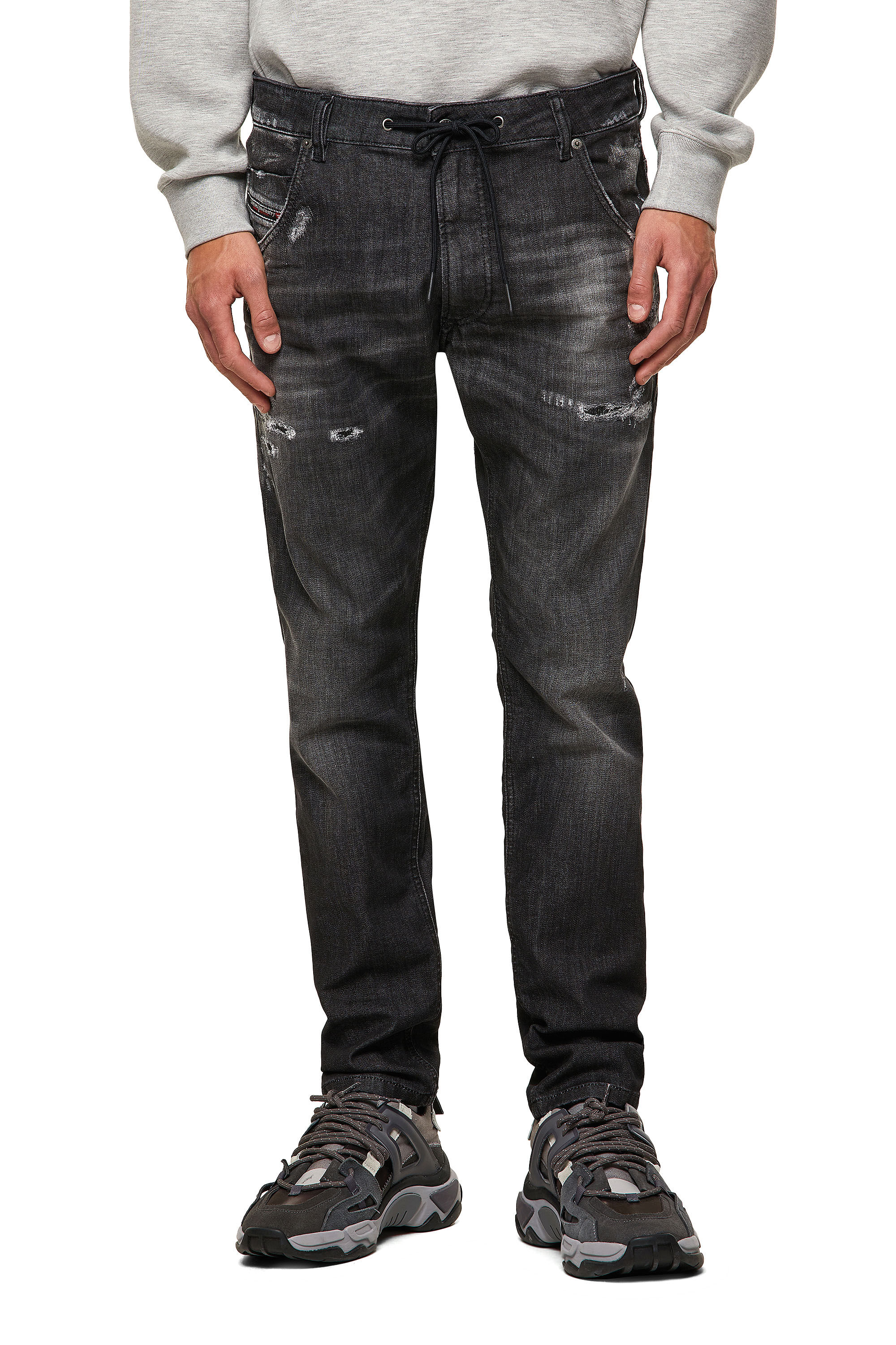 Diesel - Krooley JoggJeans® 09B53 Tapered, Black/Dark Grey - Image 3