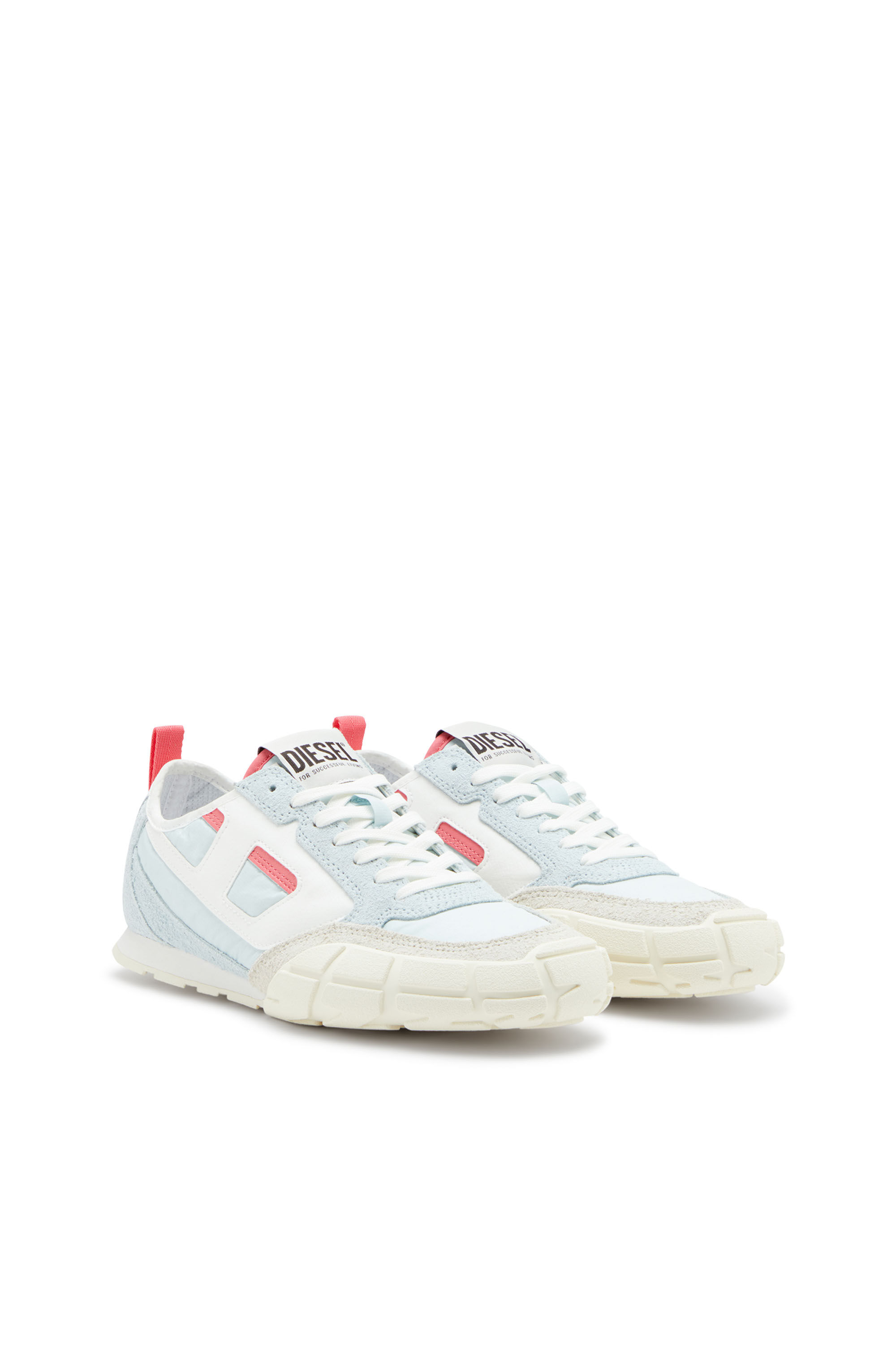 Diesel - S-PAGODHA LOW W, Female's S-Pagodha-Sneakers in leather, suede and ripstop in Light Blue - 2