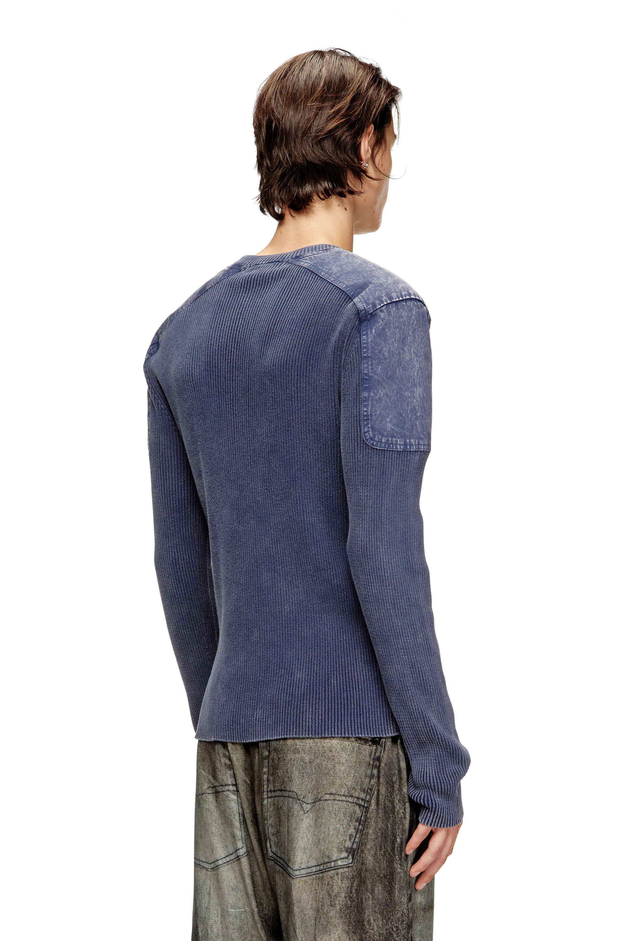 Diesel - K-MARTIN, Male's Jumper with contrast shoulder panels in null - 5