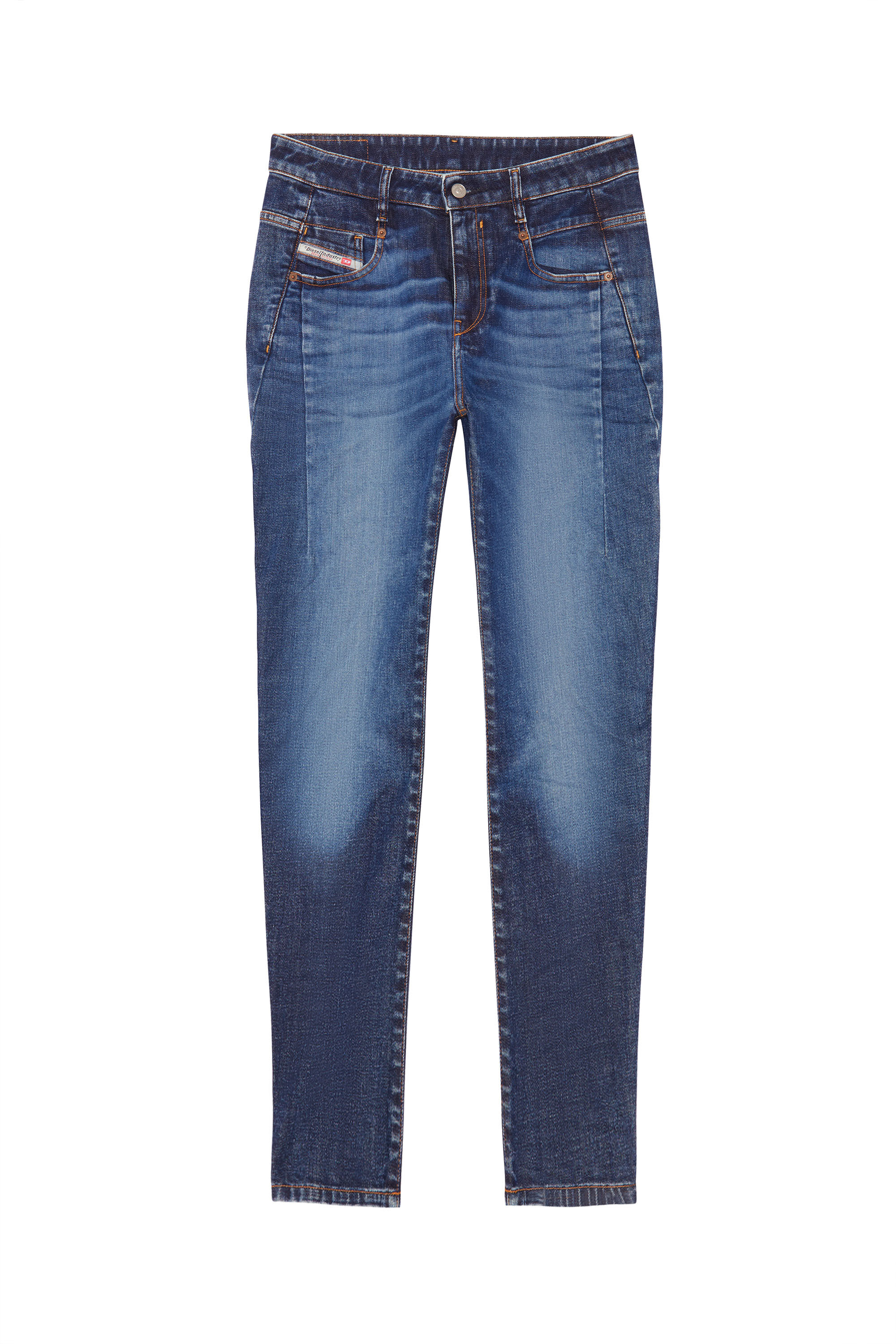 Diesel - Fayza 09C63 Boyfriend Jeans, Medium Blue - Image 2