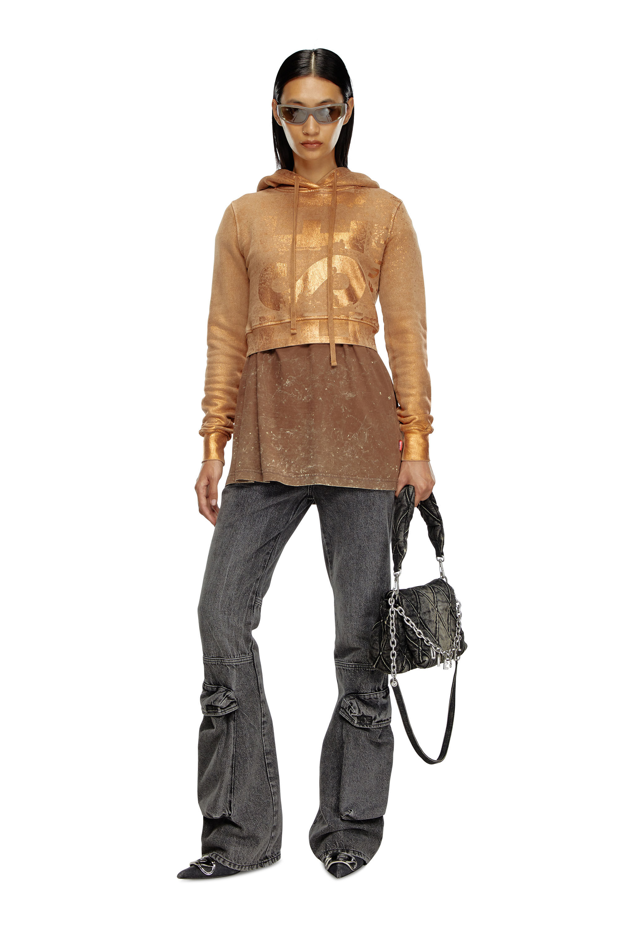 Diesel - F-SLIMMY-HOOD-P6, Light Brown - Image 1