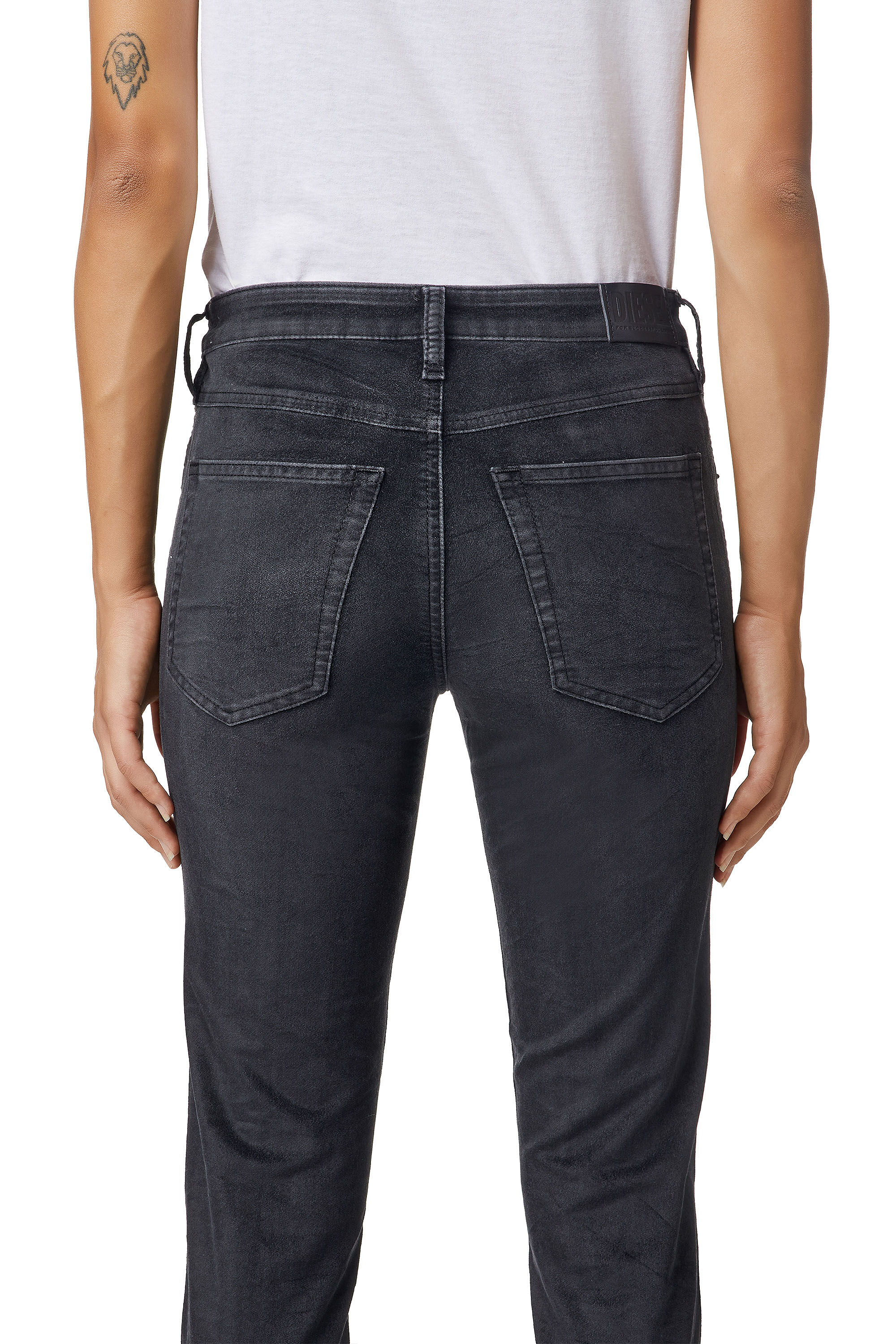 Diesel - 2015 BABHILA 069XI Skinny Jeans, Black/Dark Grey - Image 6