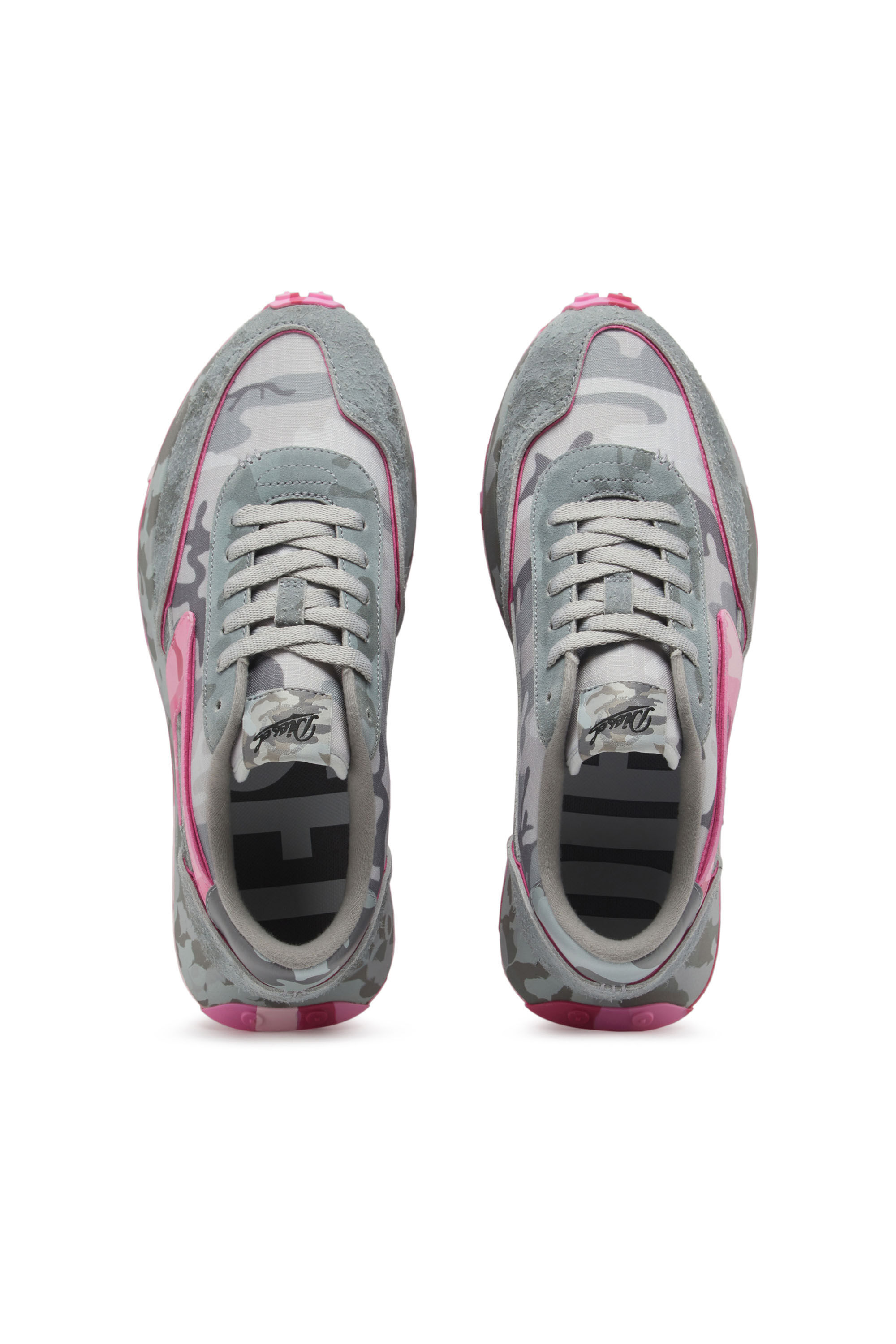 Diesel - S-RACER LC W, Female's S-Racer Lc W - Low-top sneaker with camo print in Grey/Pink - 4