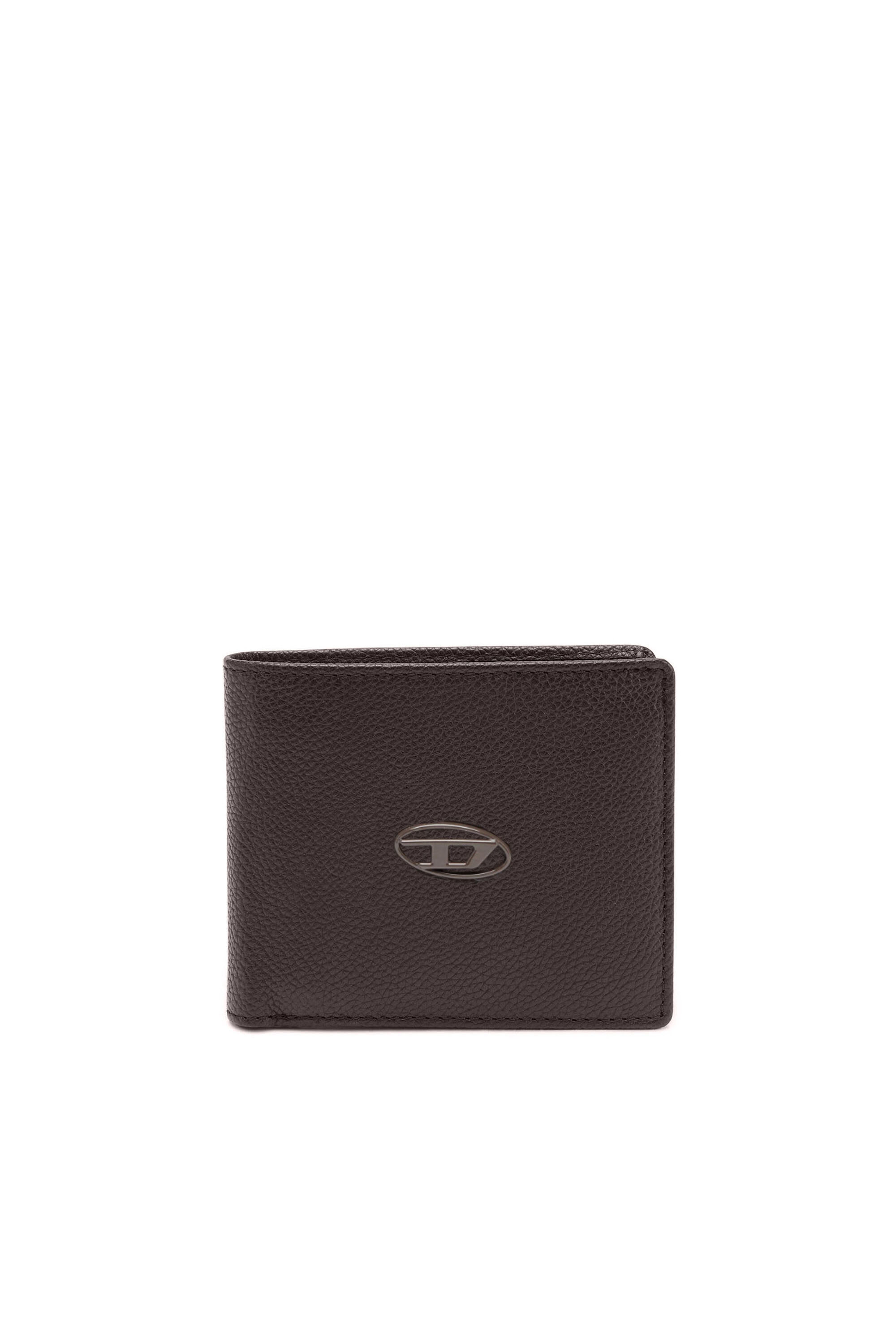 Diesel - BI FOLD COIN S, Portefeuille à deux volets en cuir grainé Homme in Marron - 1