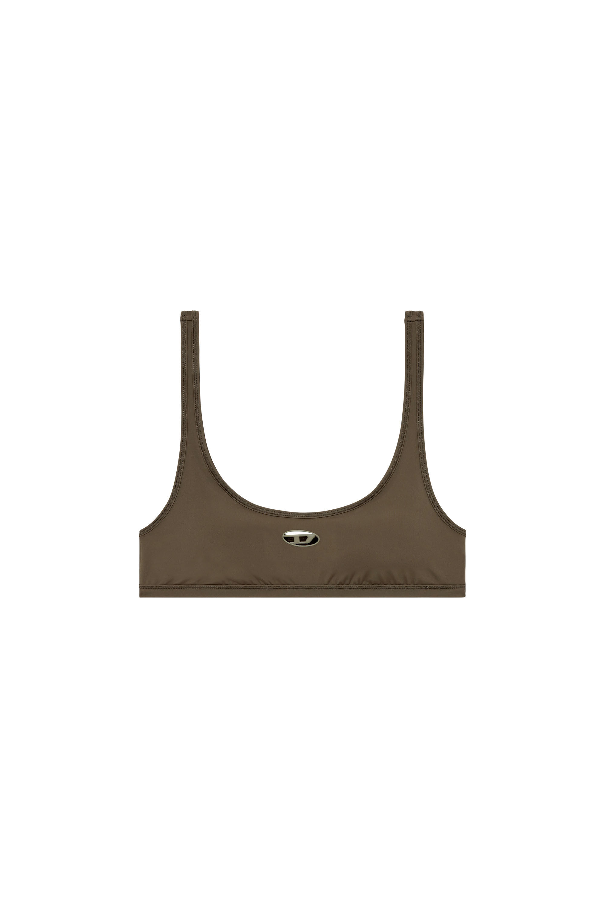 Diesel - CHELSEA-UTLT, Female's Sports bra with cut-out logo in Brown - 4