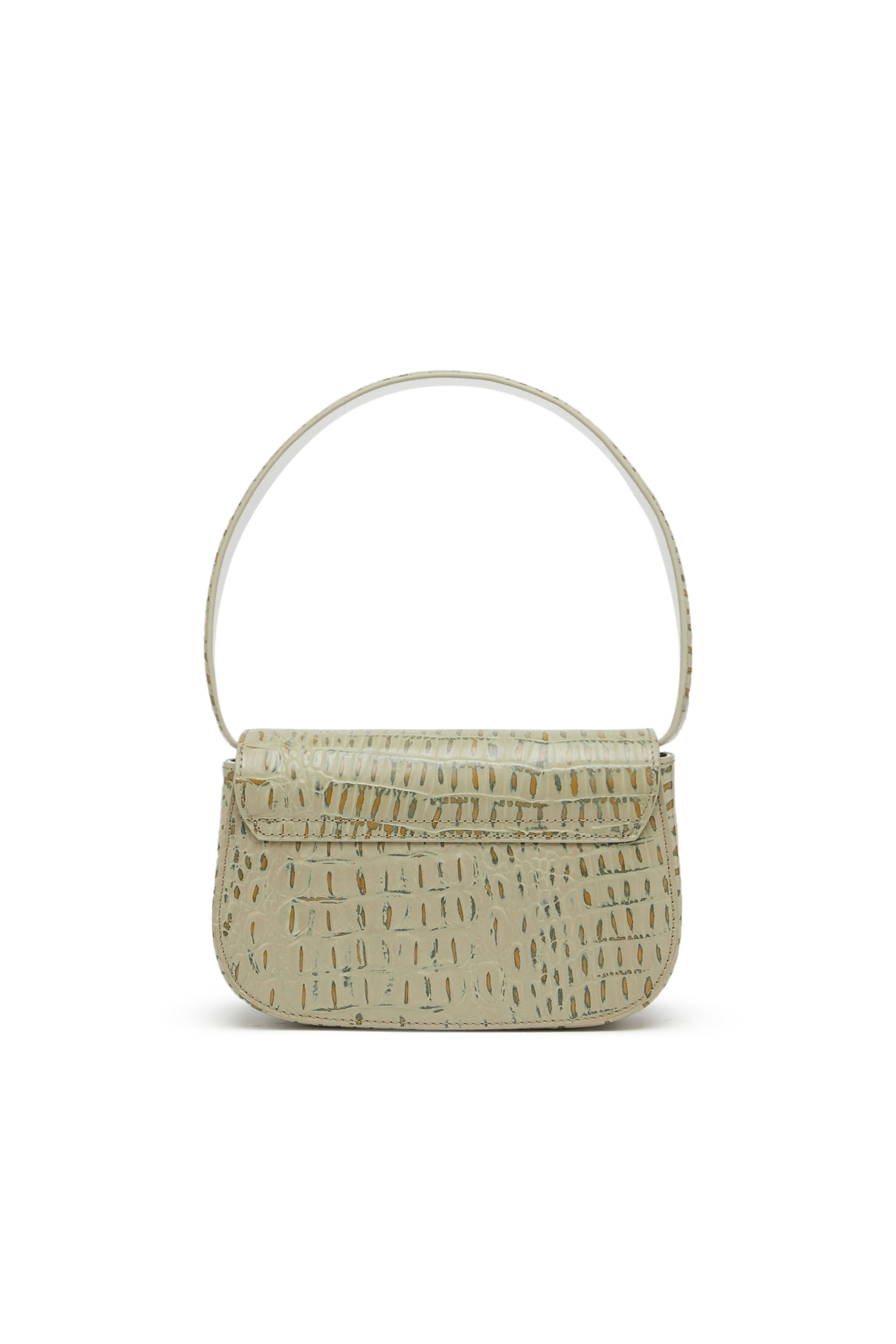 Diesel - 1DR, Female's 1DR - Iconic shoulder bag with croc print in Military Green - 3