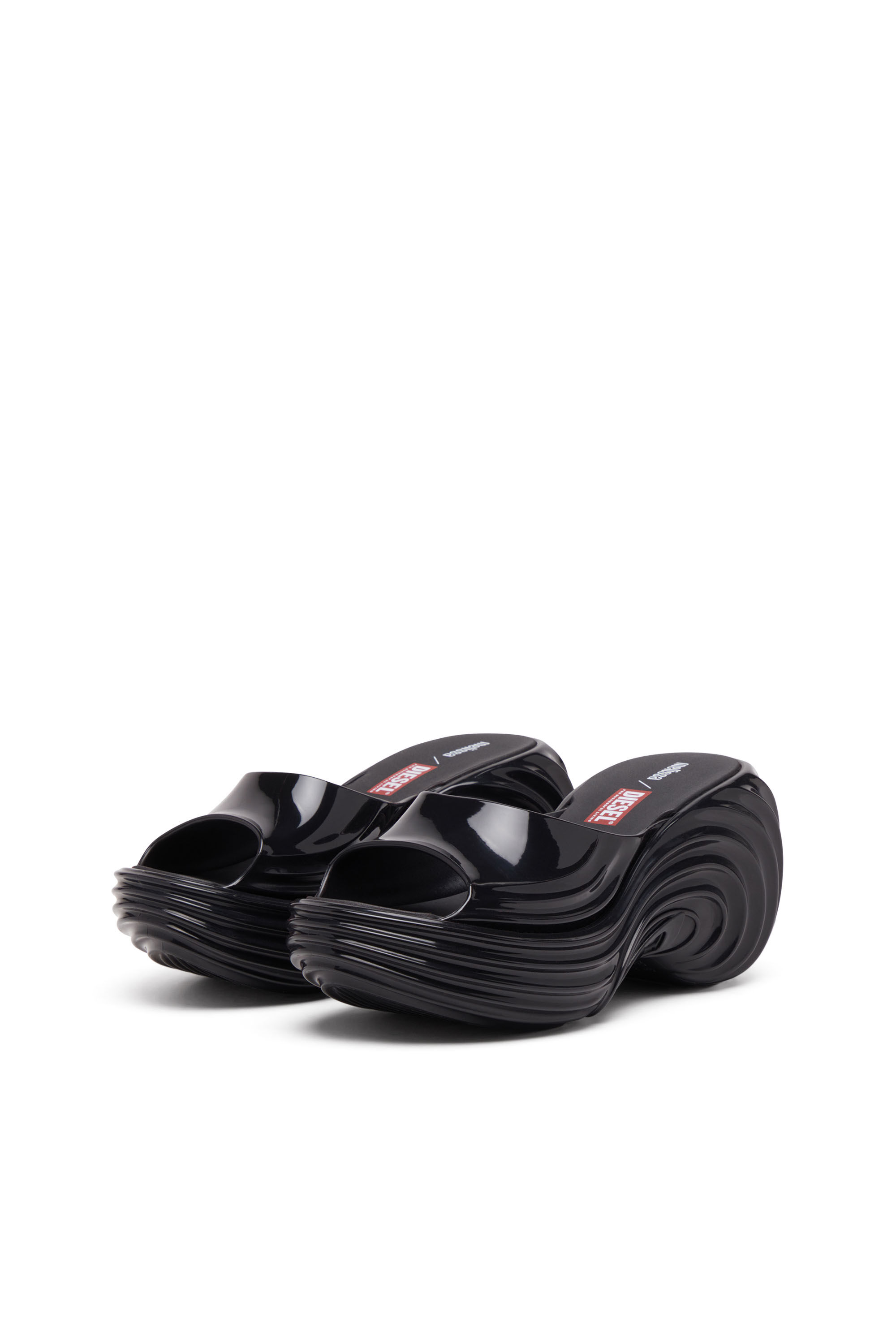 Diesel - MELISSA QUANTUM PLATFORM, Mule à plateforme en Melflex® Femme in Noir - 9