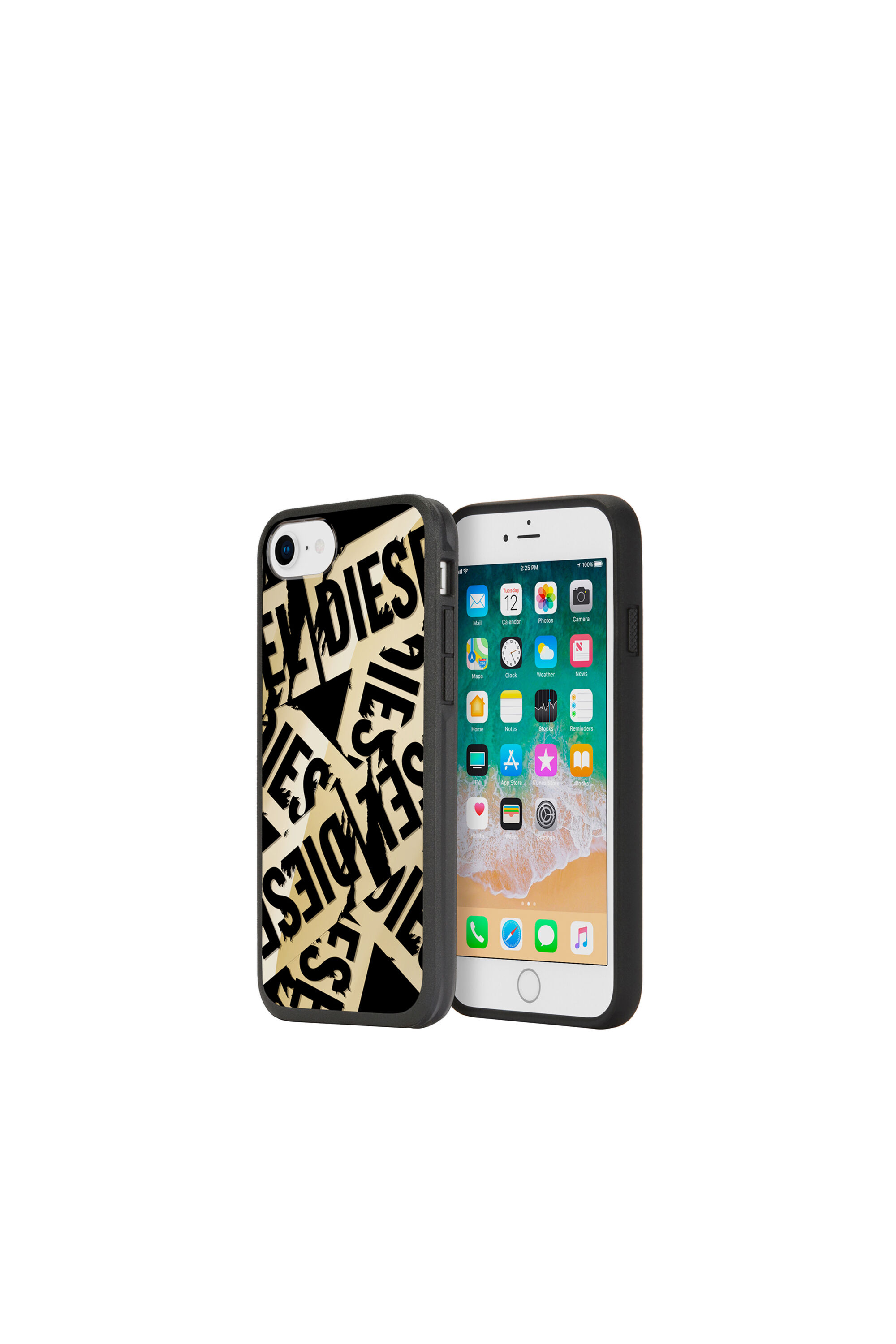 Diesel - MULTI TAPE GOLD/BLACK IPHONE 8/7/6S/6 CASE, Coque noire et dorée, iPhone 8/7/6s/6 Mixte in Doré - 1