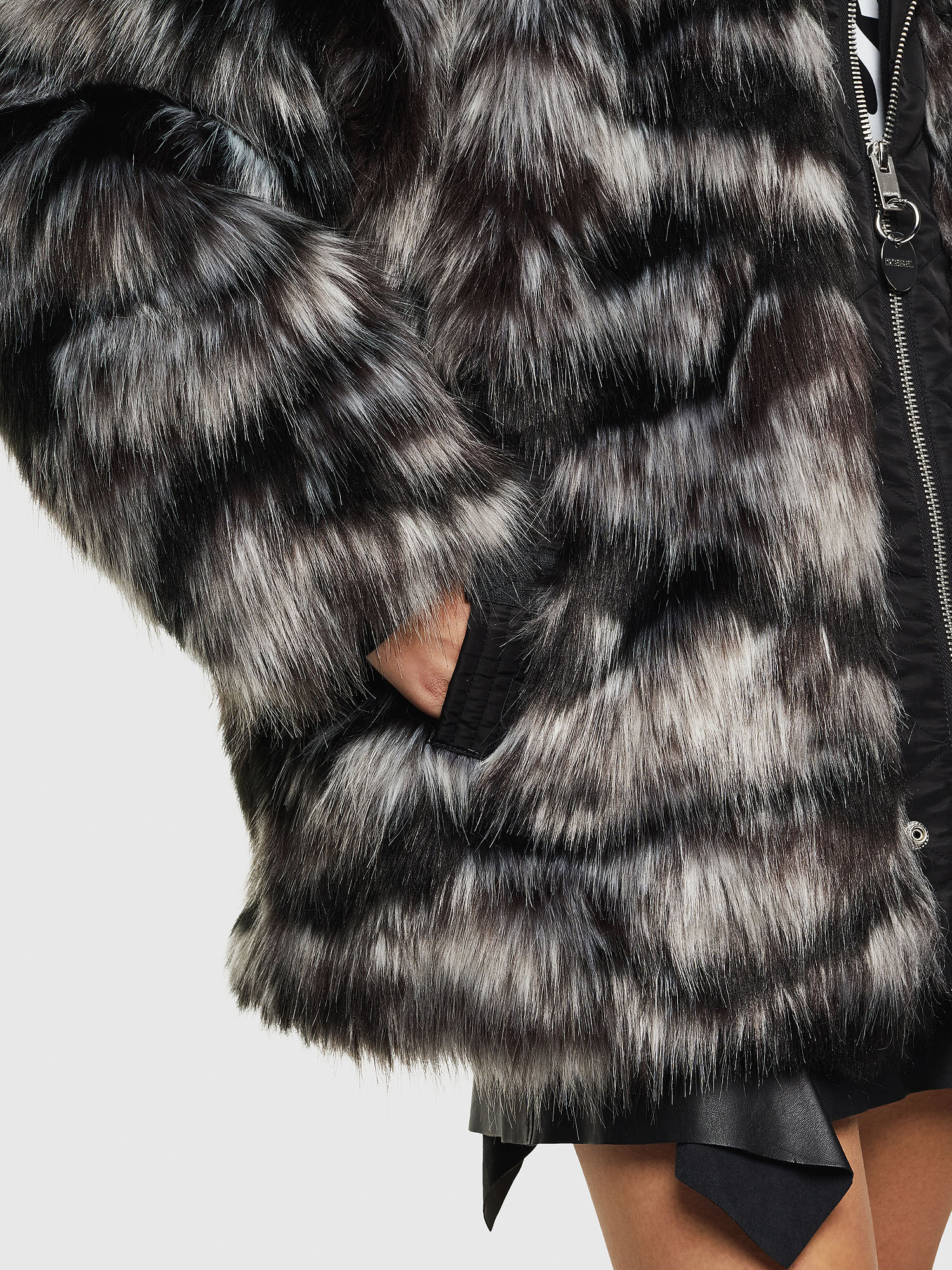 Diesel faux sales fur jacket