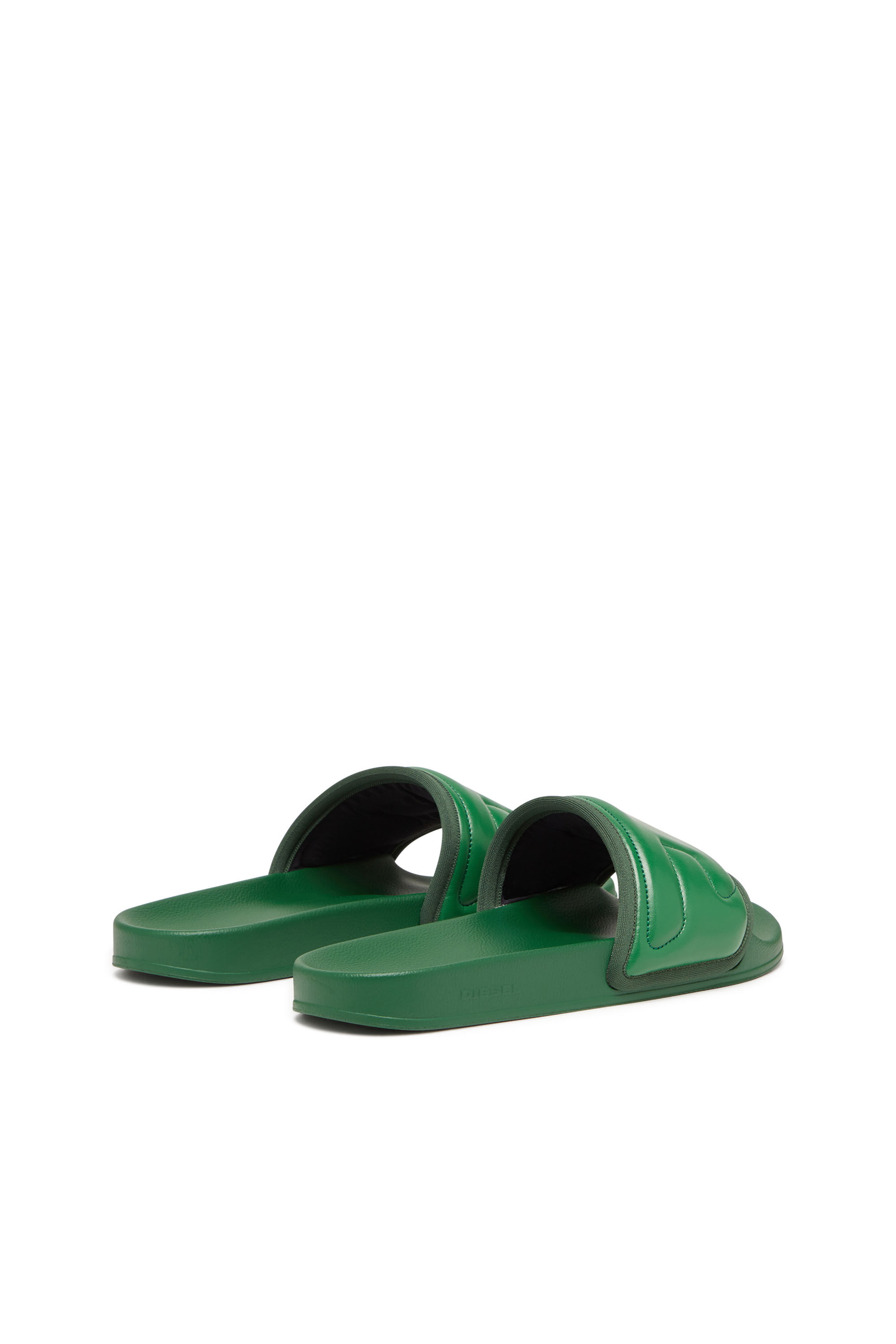 Diesel - SA-MAYEMI PUF X, Sa-Mayemi Puf X - Claquettes de piscine avec bande à logo effet bouffant Mixte in Vert - 3