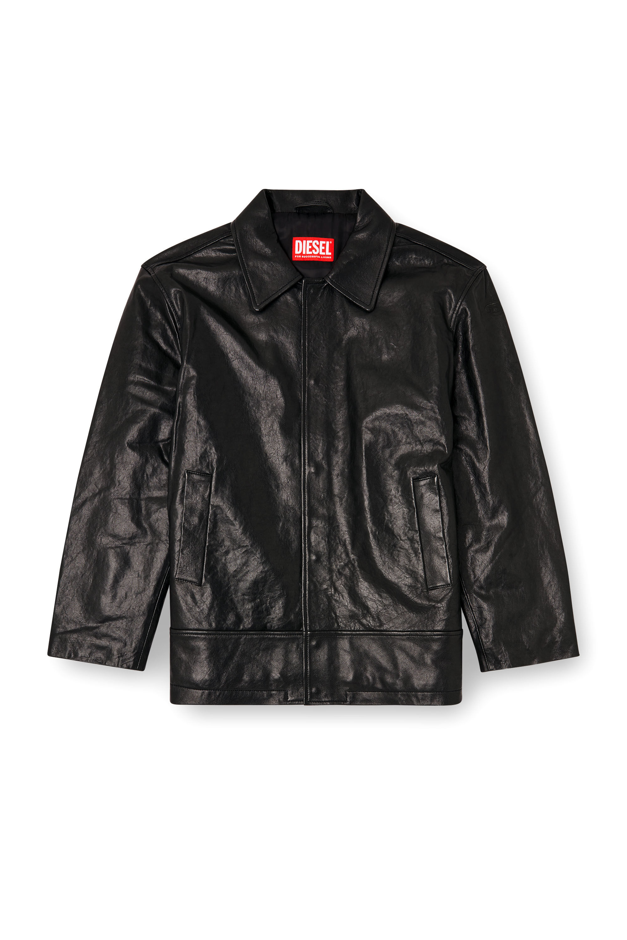 Diesel - L-JESS, Male's Padded leather jacket in Black - 2