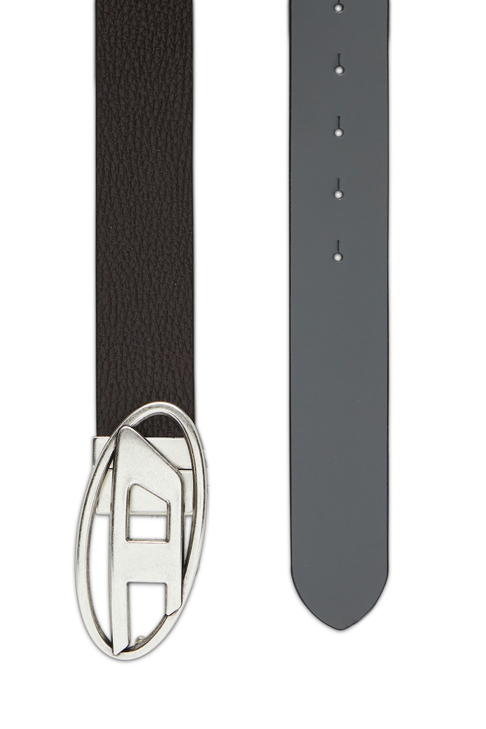 Diesel - B-1DR REV II, Male's Reversible leather belt in Dark Brown - 2