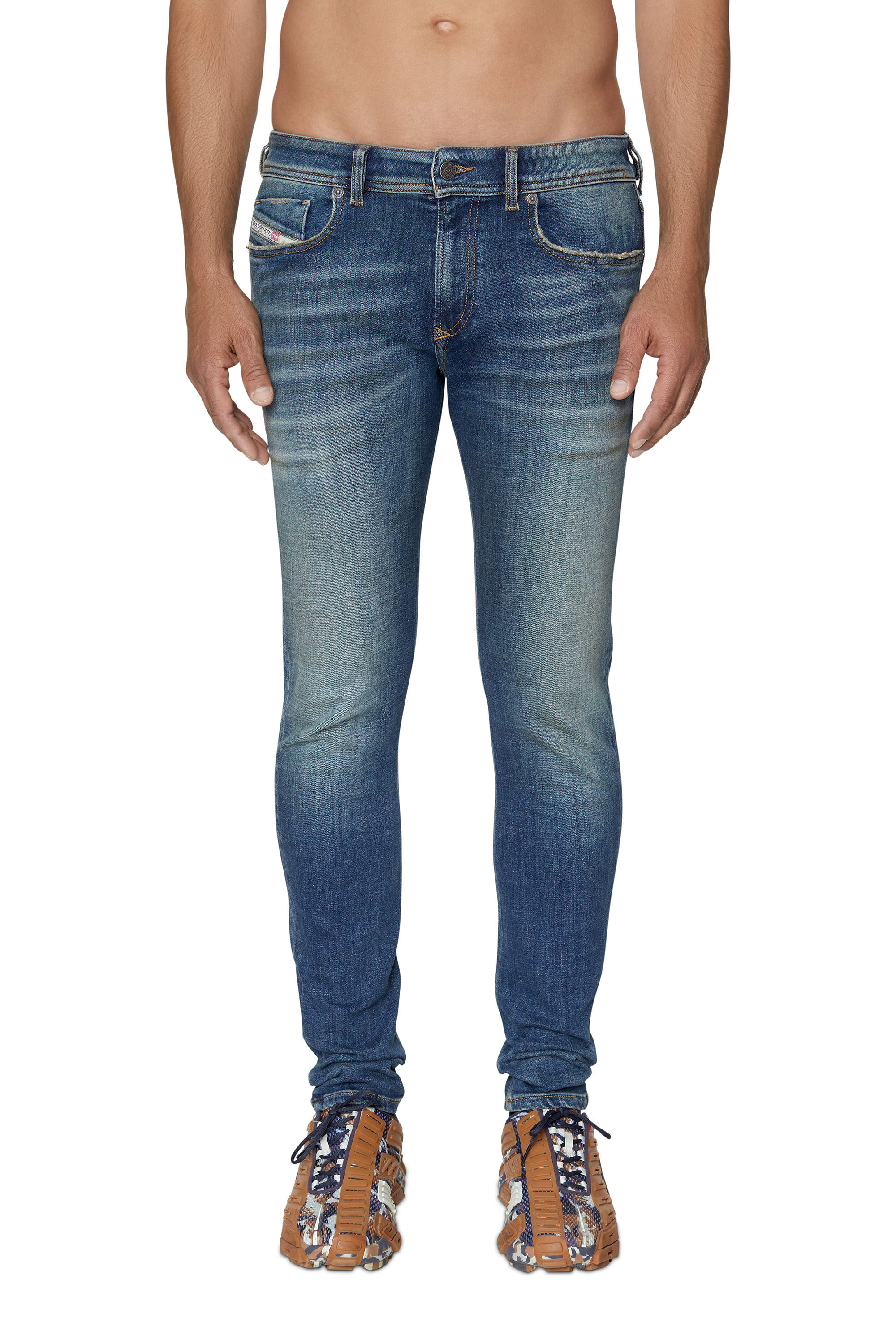 1979 SLEENKER 09D94 Man Skinny Dark blue Jeans Diesel