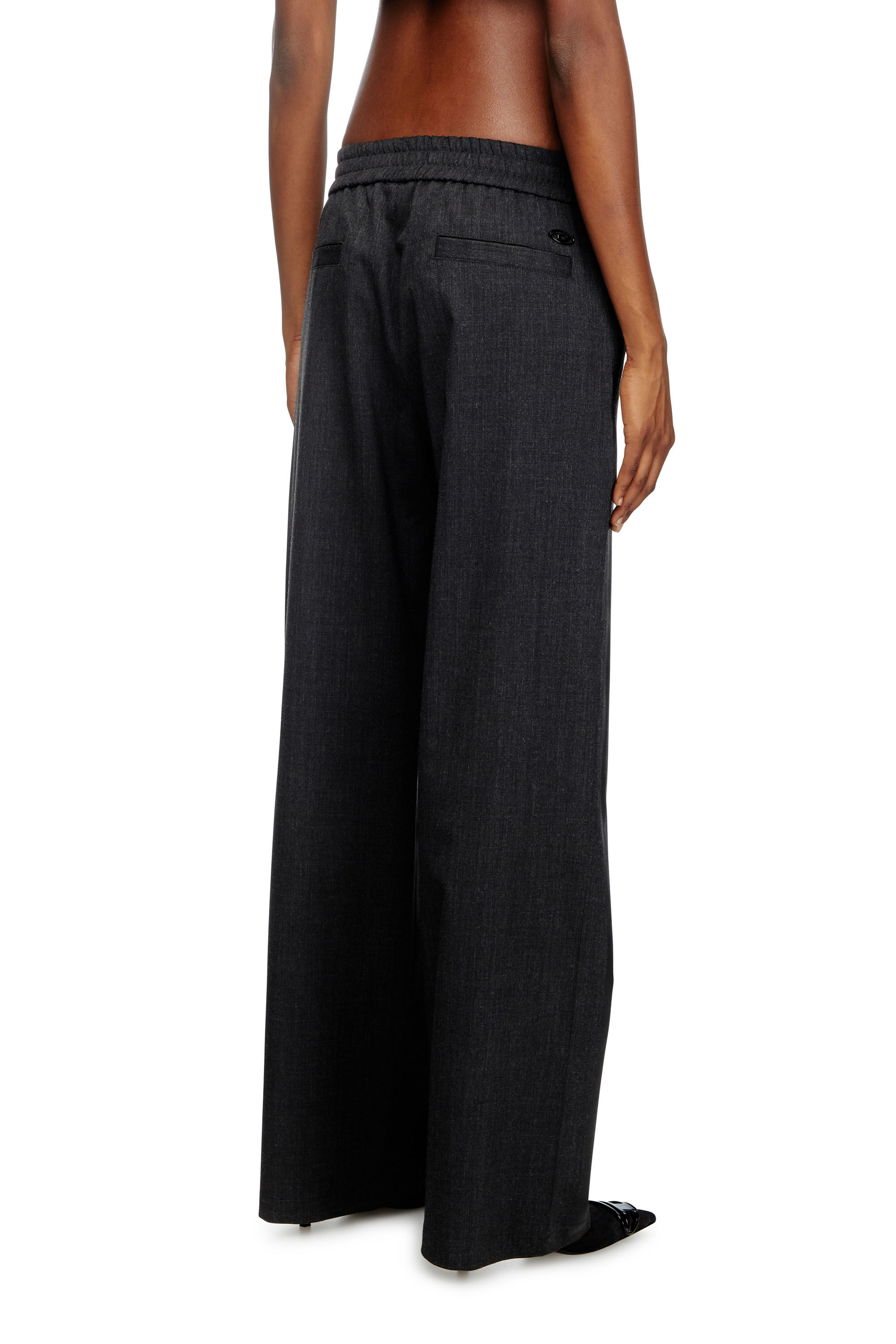 Diesel - P-DREY, Female's Loose fit tailored track pants in Black - 5