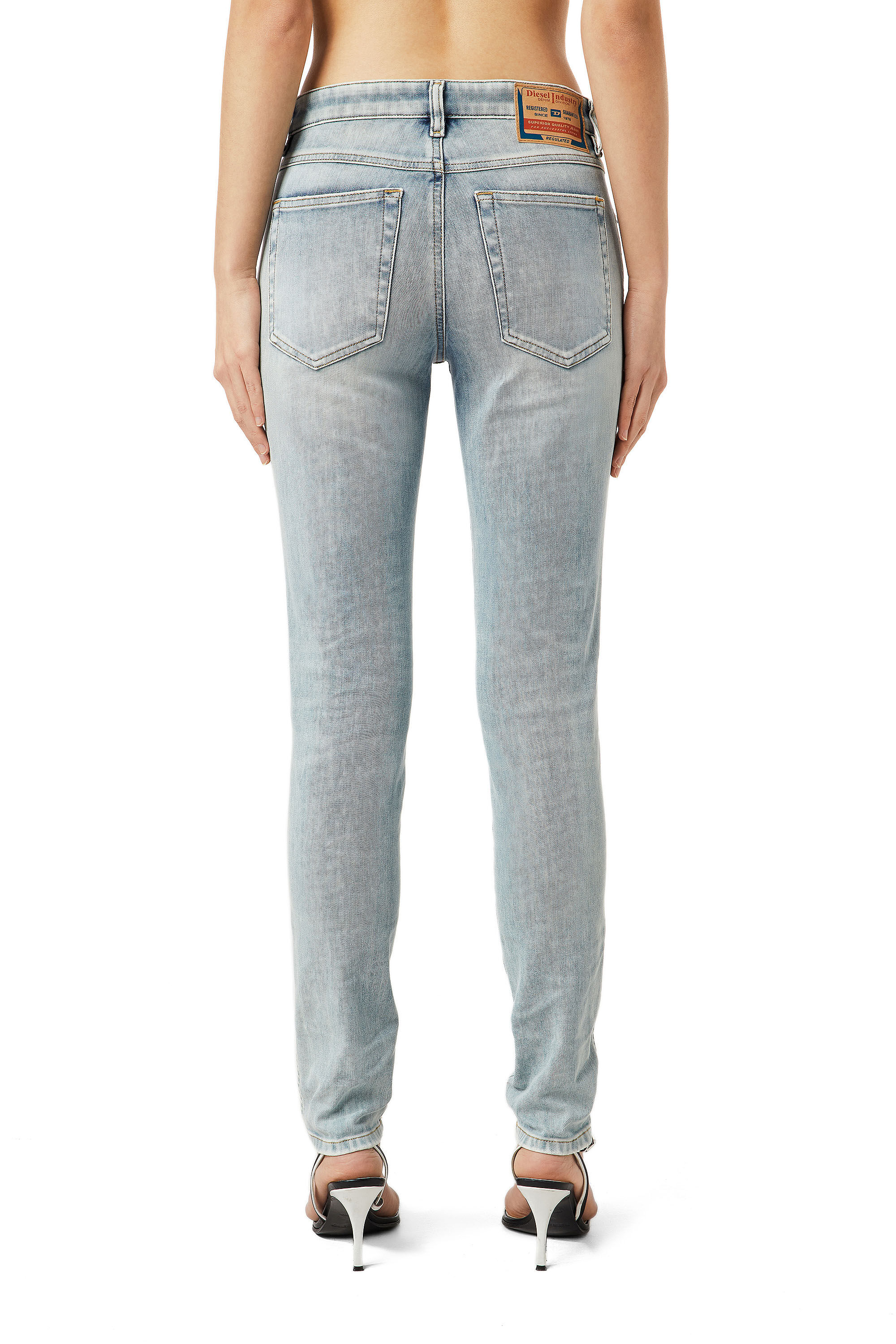 Diesel - Skinny Jeans 2015 Babhila 09B68, Bleu Clair - Image 5