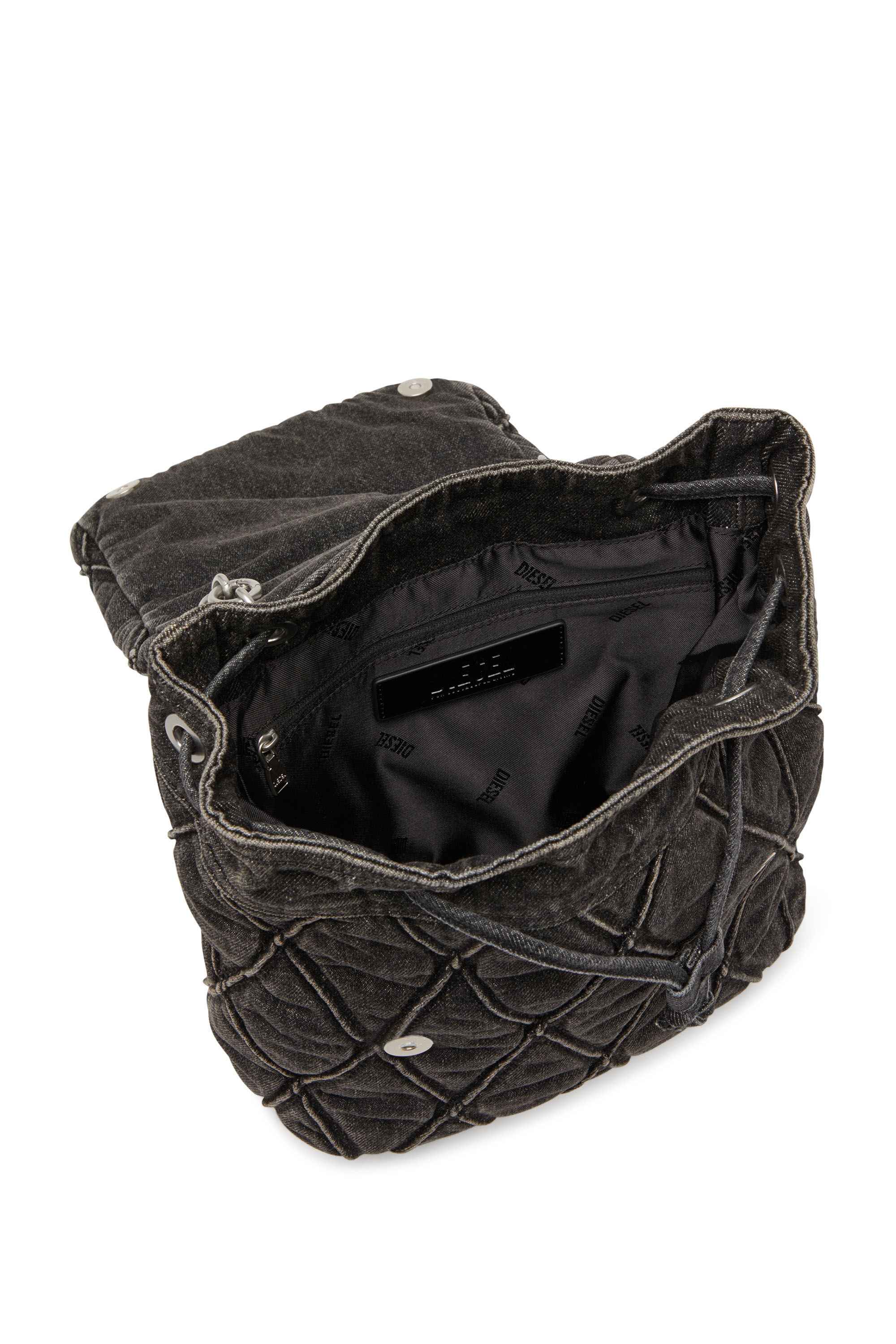 Black denim backpack shop