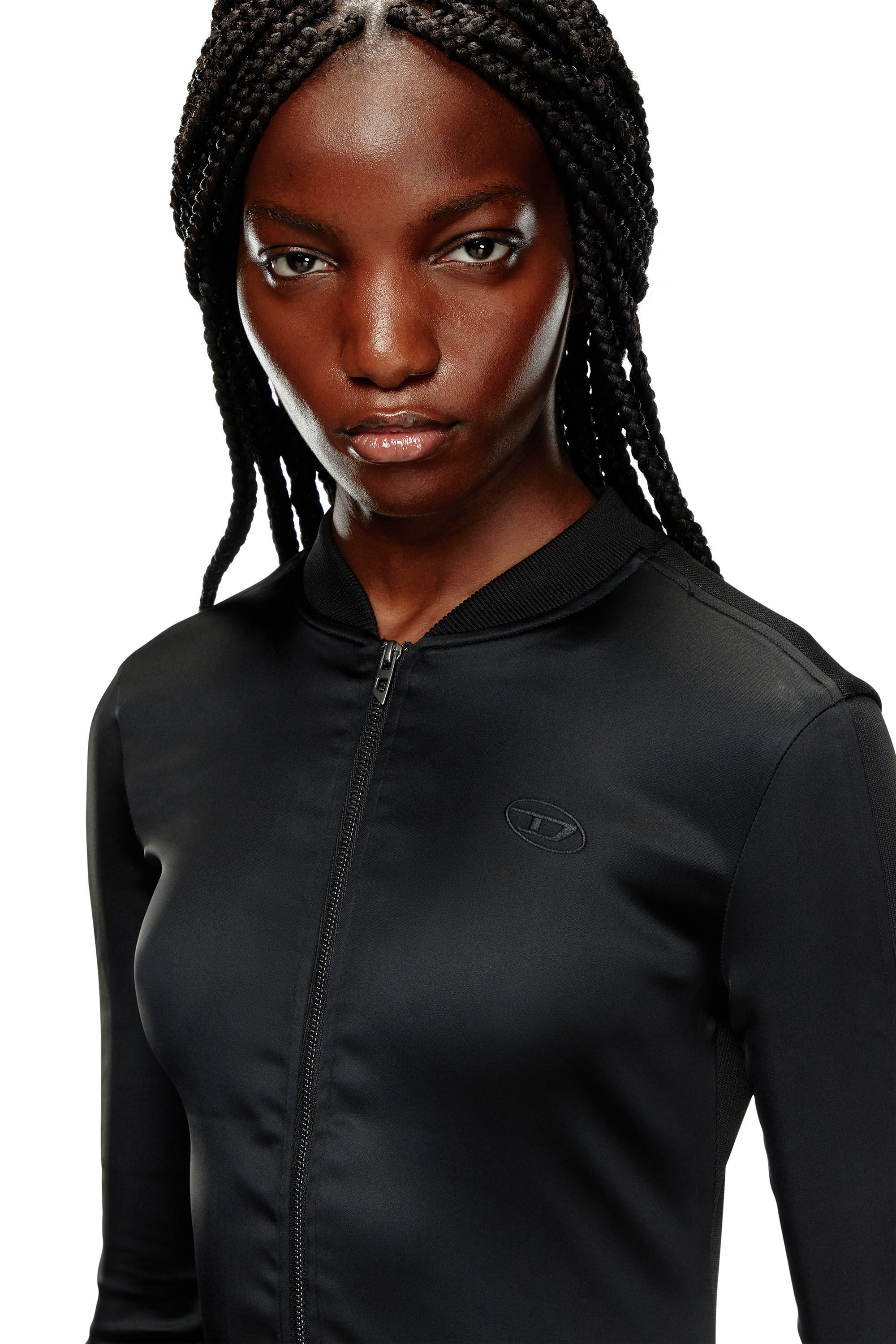 Black satin jacket women's store