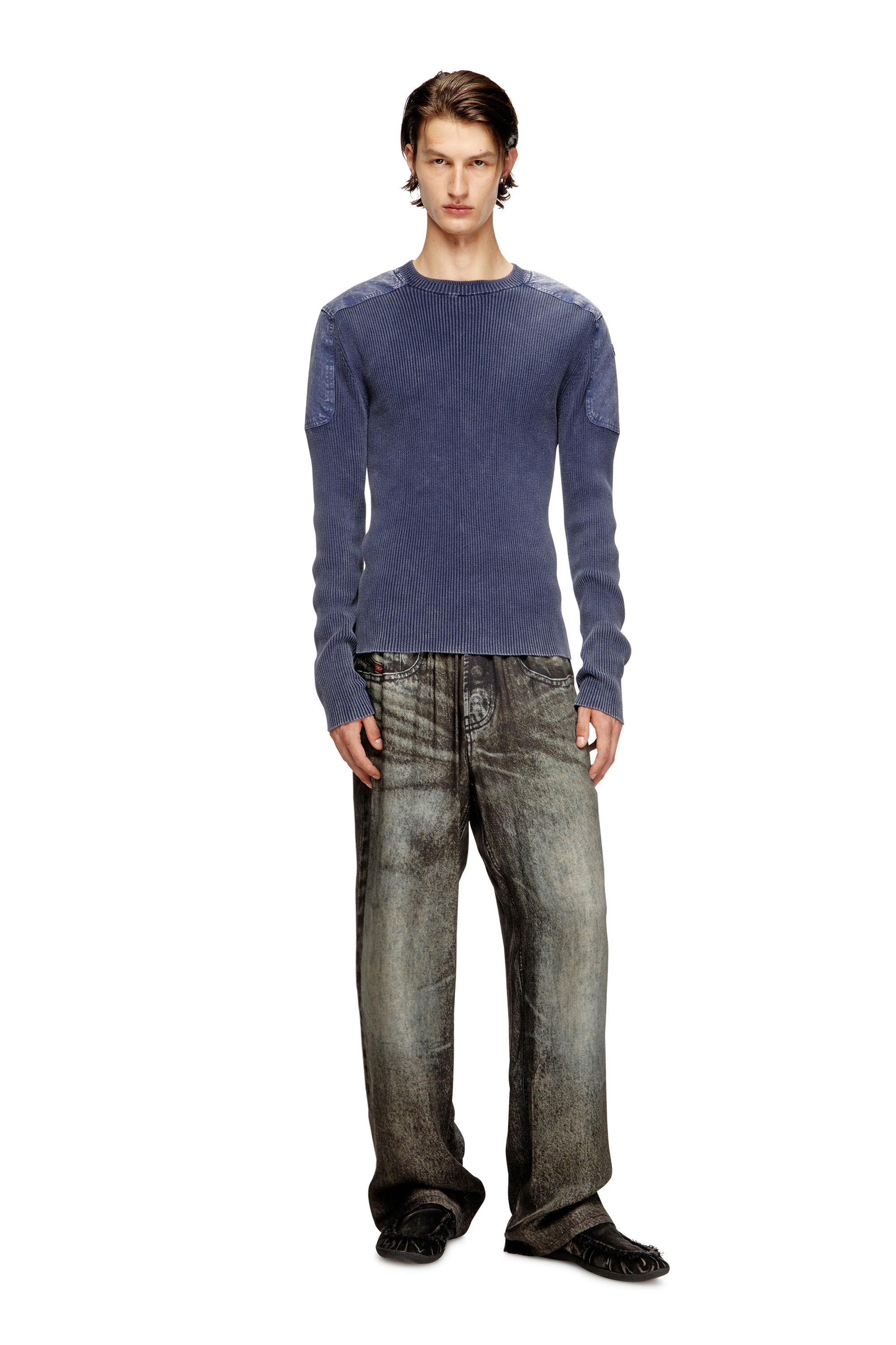 Diesel - K-MARTIN, Male's Jumper with contrast shoulder panels in null - 1