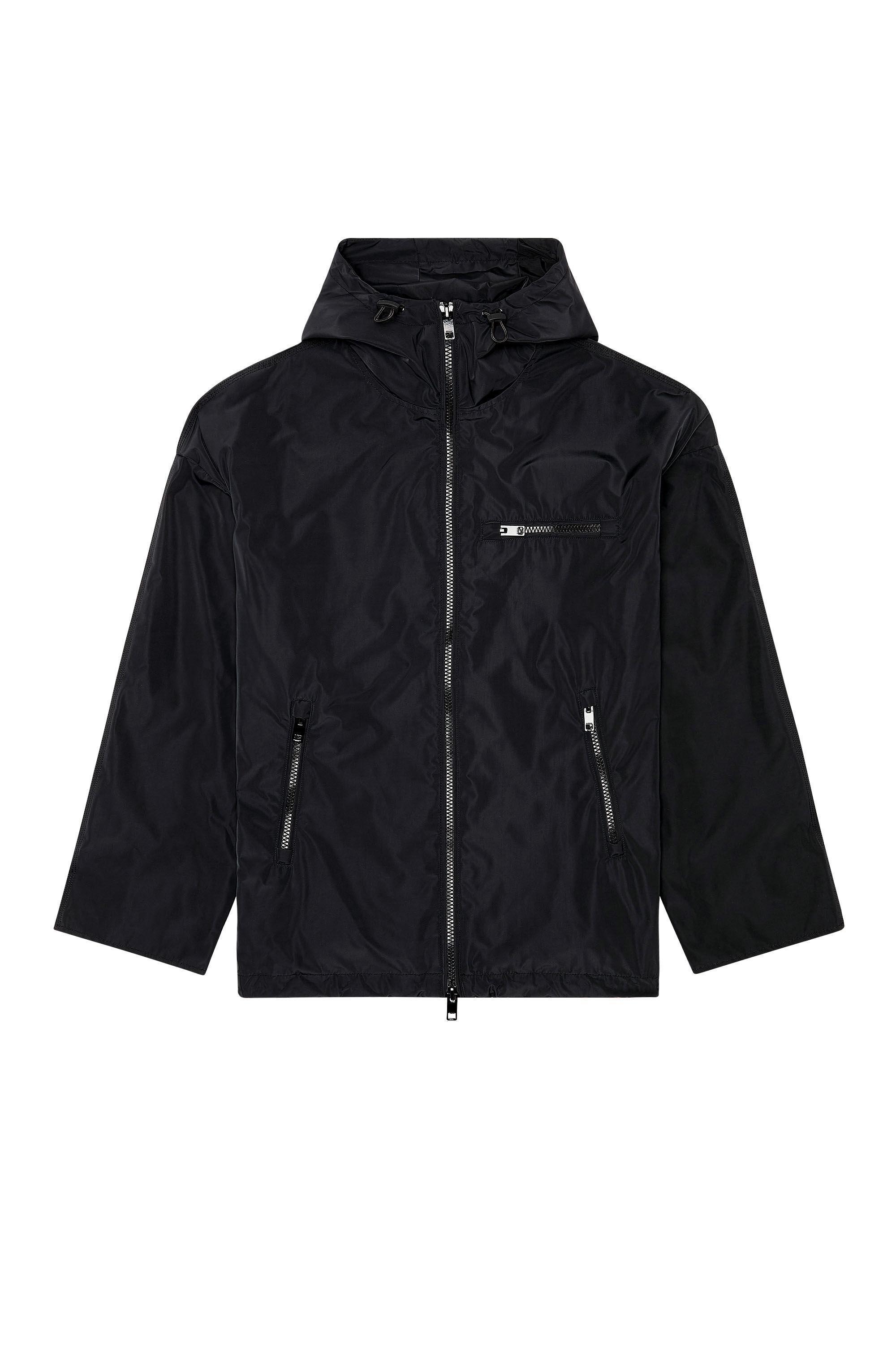 Men s Nylon jacket with piped oval D logo W HENNESS Diesel