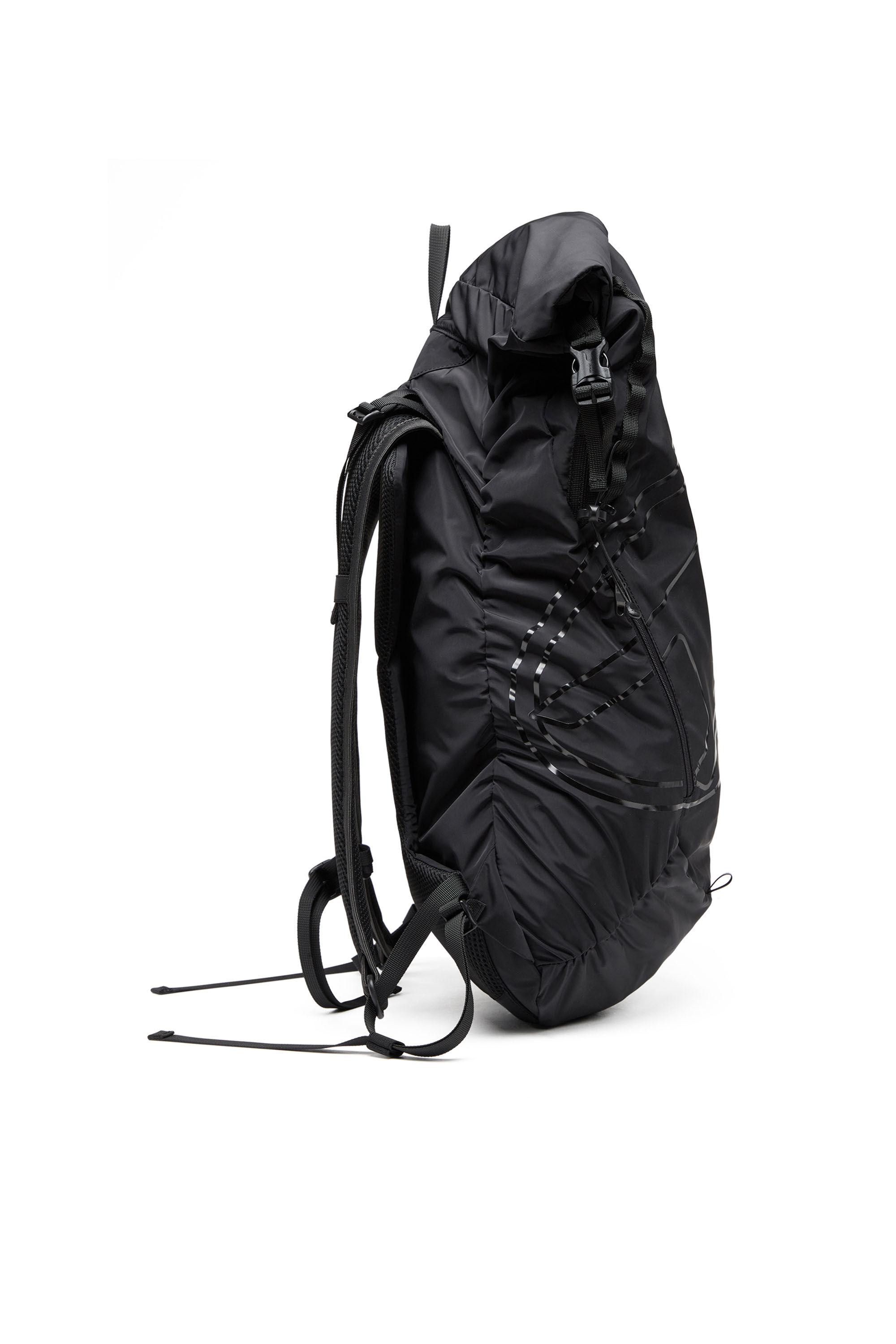 Black denim backpack store