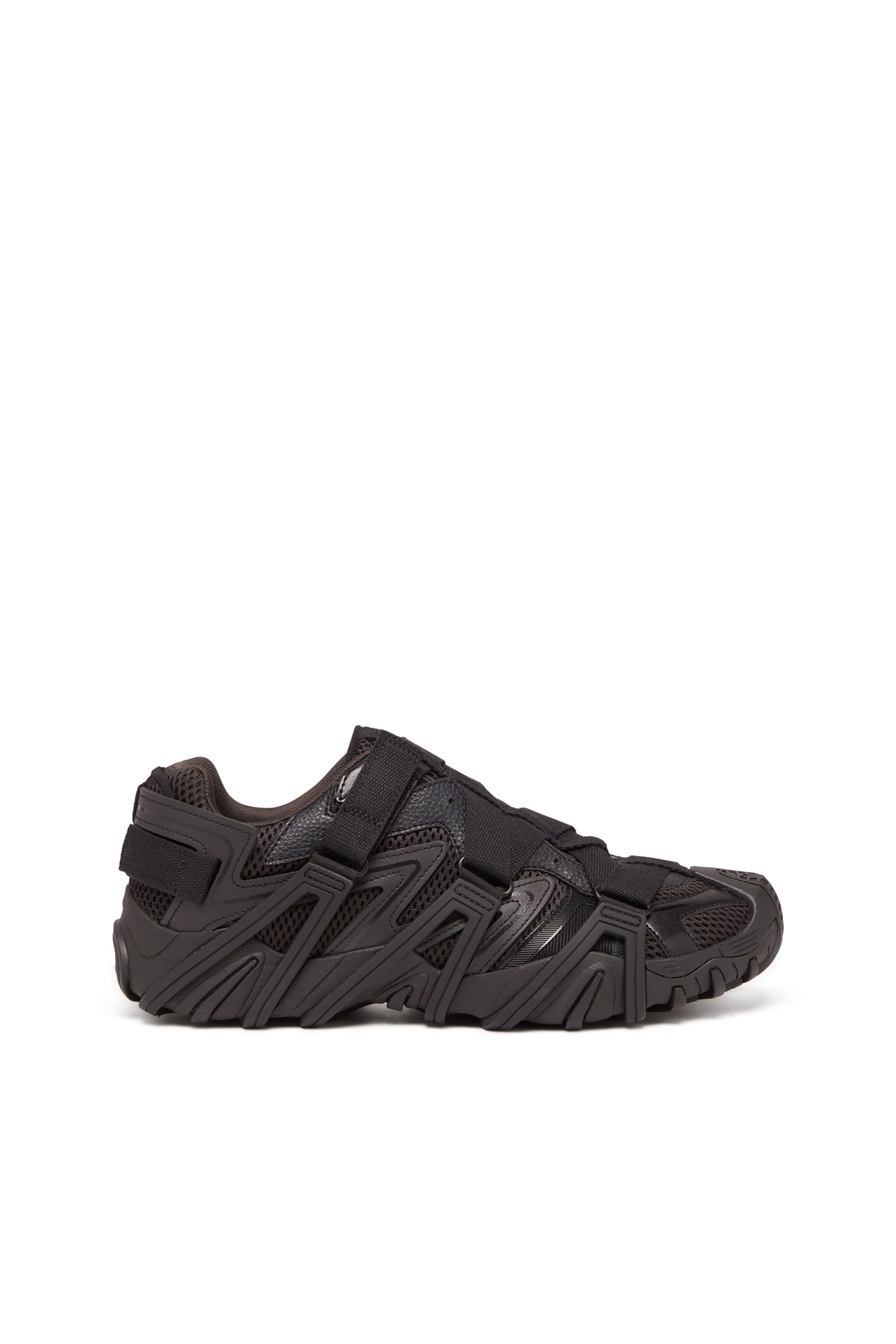 Diesel - S-PROTOTYPE-CR, S-Prototype-CR - Sneakers avec effet treillis en mesh et en cuir Homme in Noir - 1
