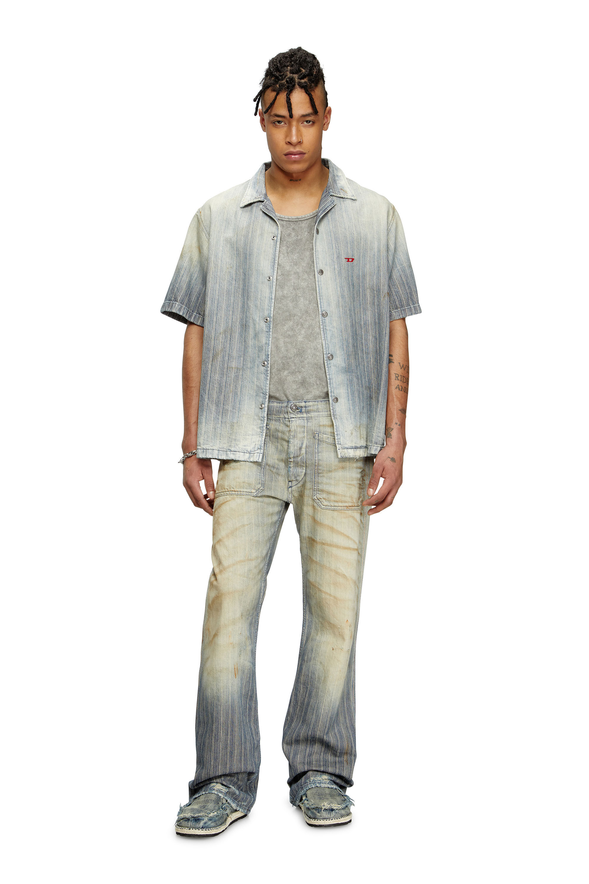 Diesel - Bootcut Jeans D-Moorix 09L55 Homme, Bleu moyen - Image 1