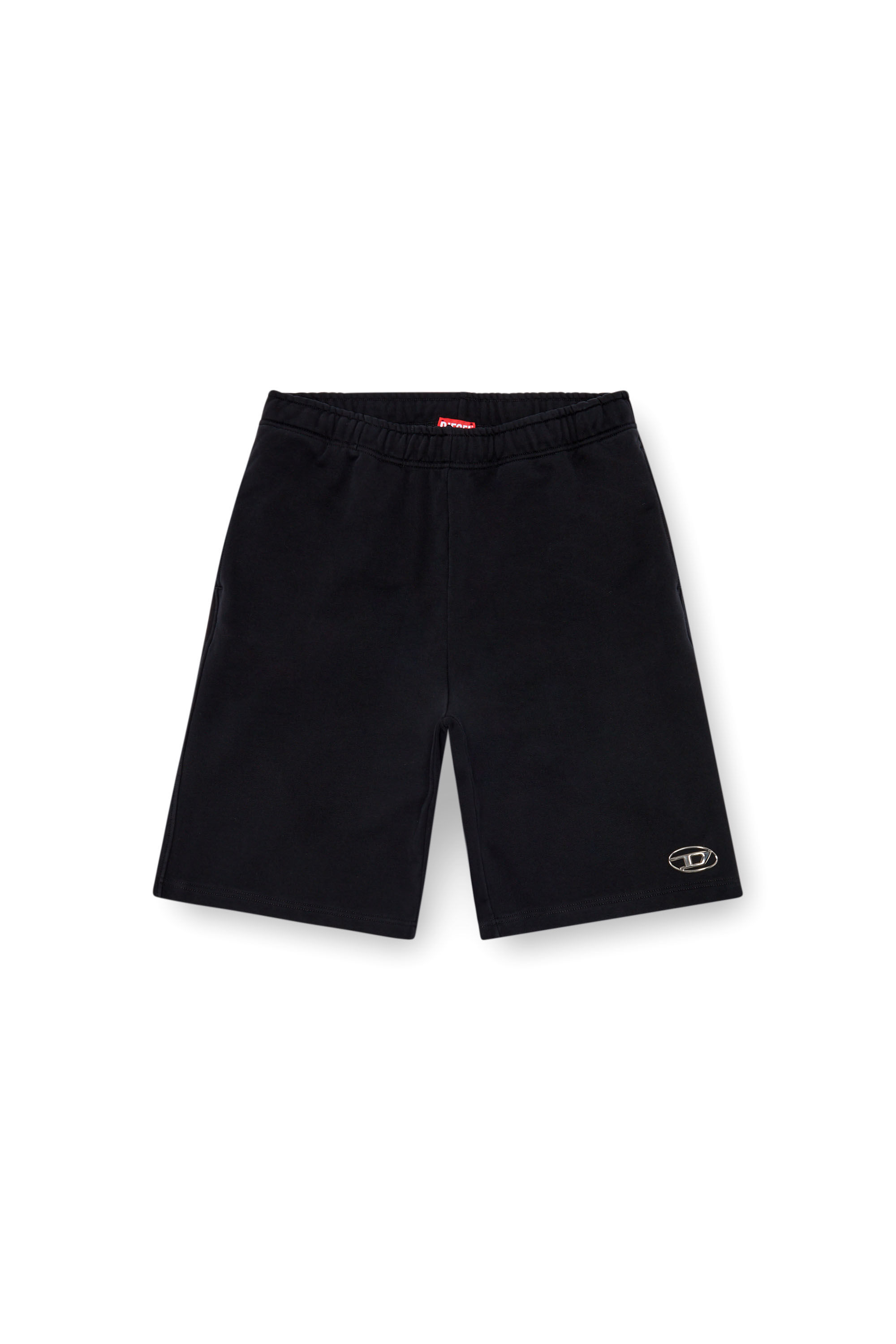 Diesel - P-MARSHY-OD, Male's Sweat shorts with injection molded logo in Black - 2