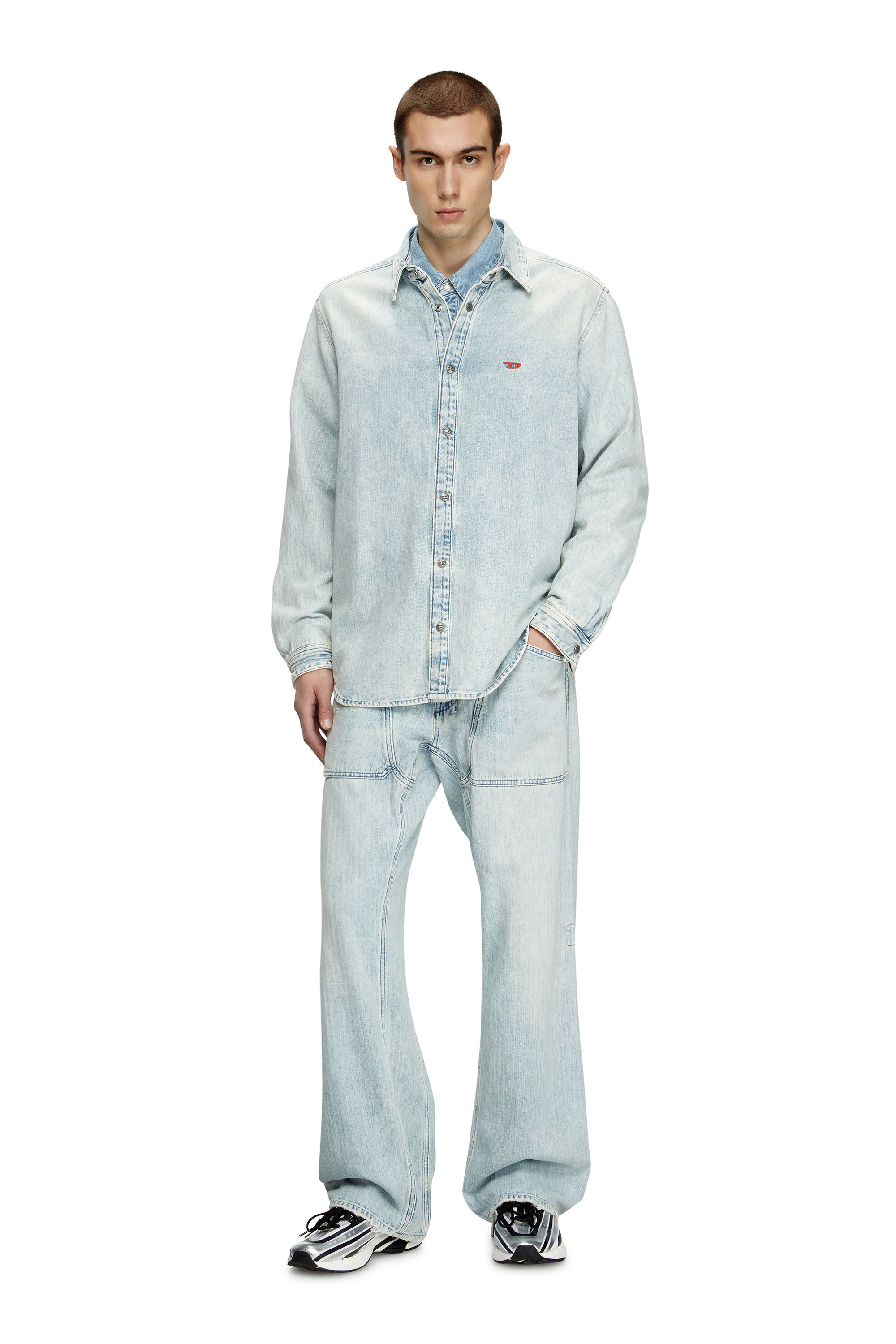 Diesel - Male's Relaxed Jeans D-Zeta 09L60, Light Blue - 1