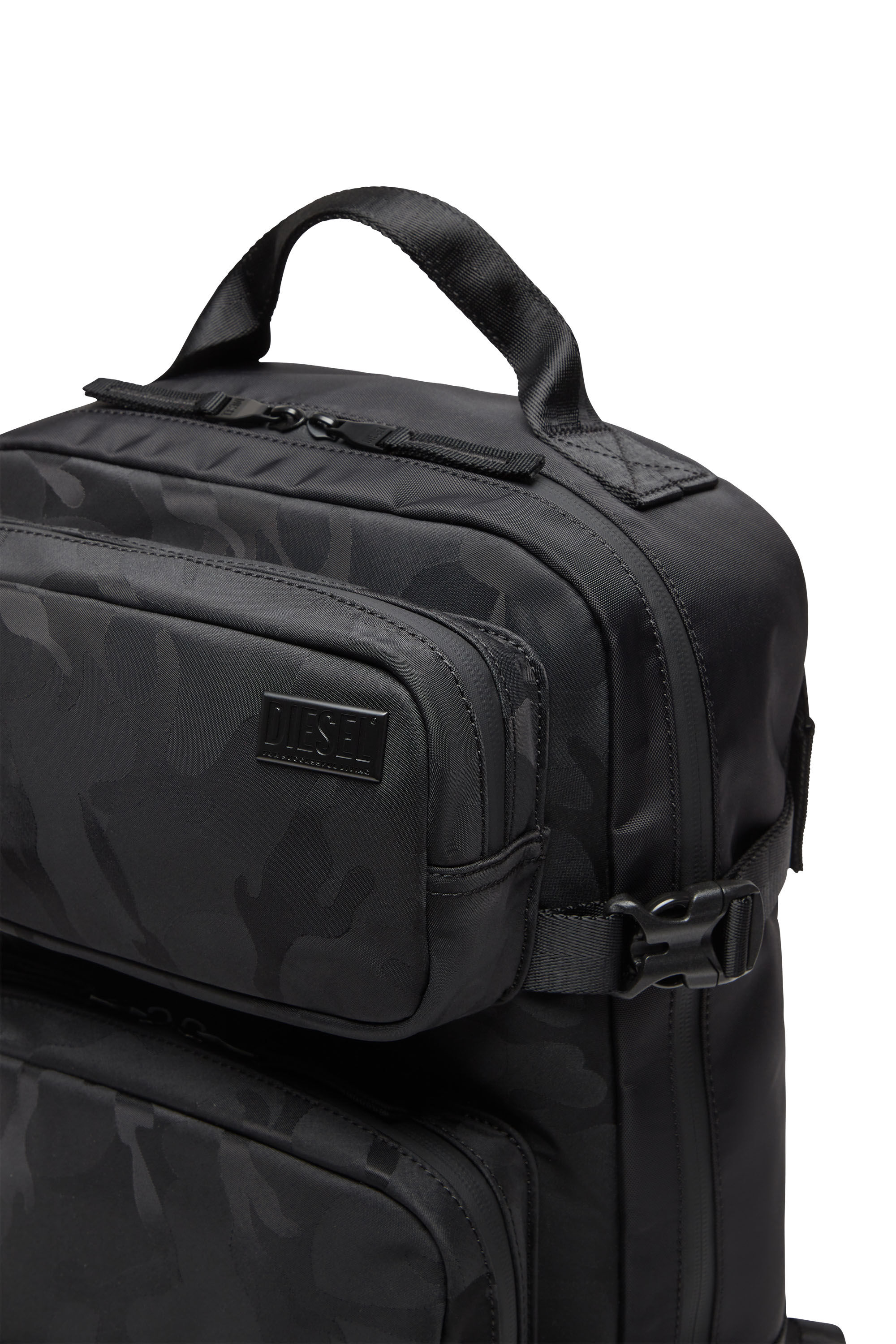 Diesel - DSRT BACKPACK, Male Dsrt-Utility backpack in printed nylon in Black - Image 5