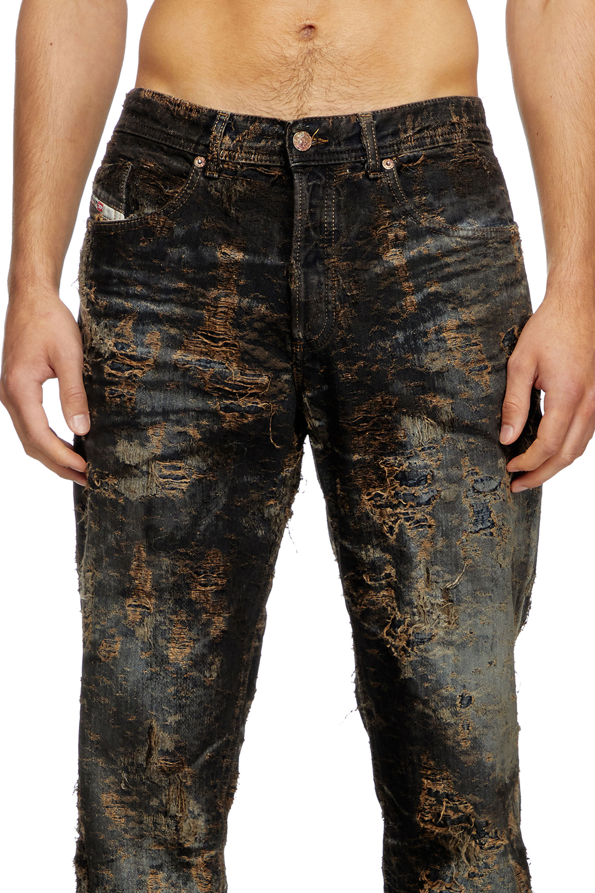 Diesel - Regular Jeans 2023 D-Finitive 0ABCW Homme, Noir/Gris foncé - Image 5