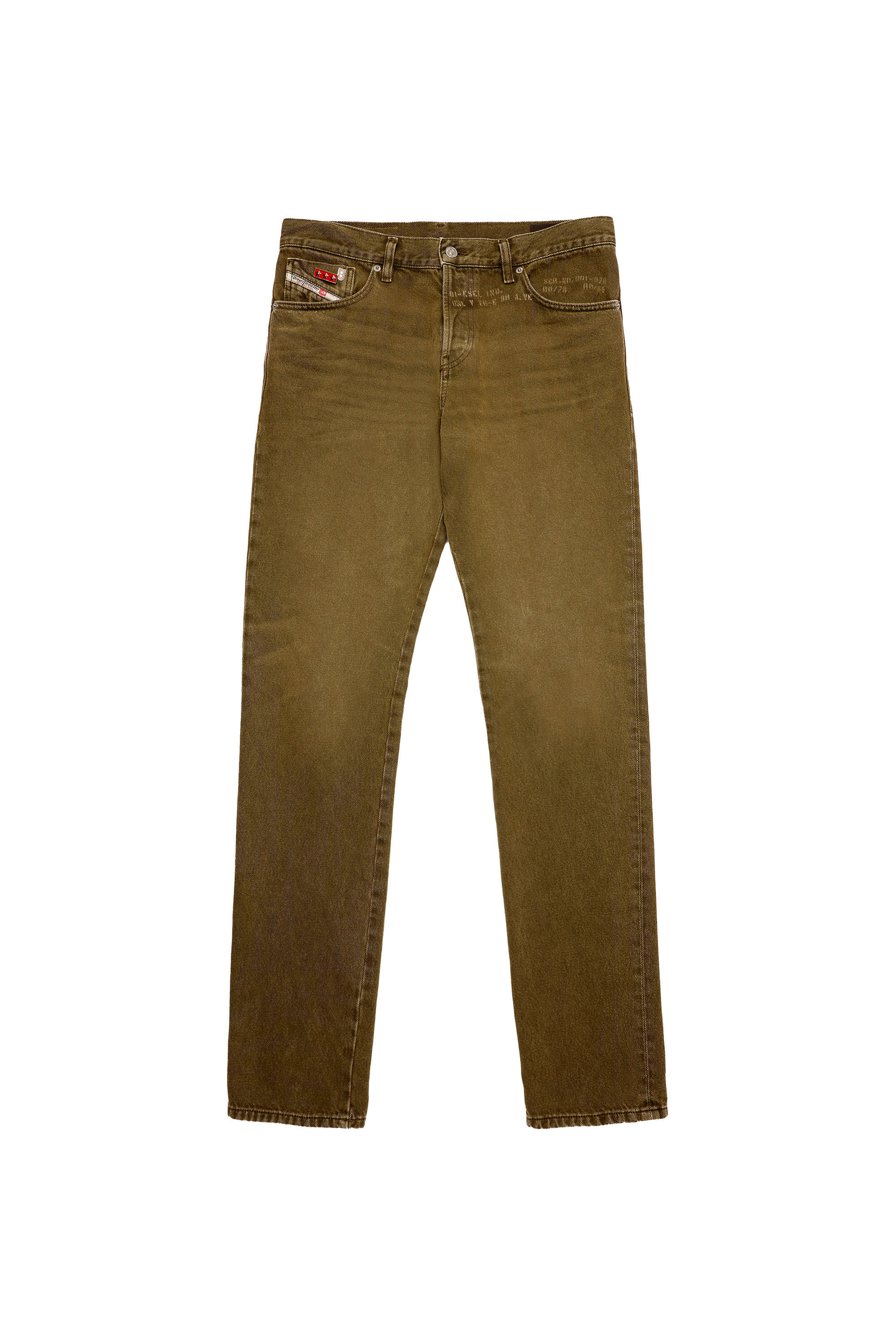 Diesel - D-Kras 09A35 Straight Jeans, Military Green - Image 2