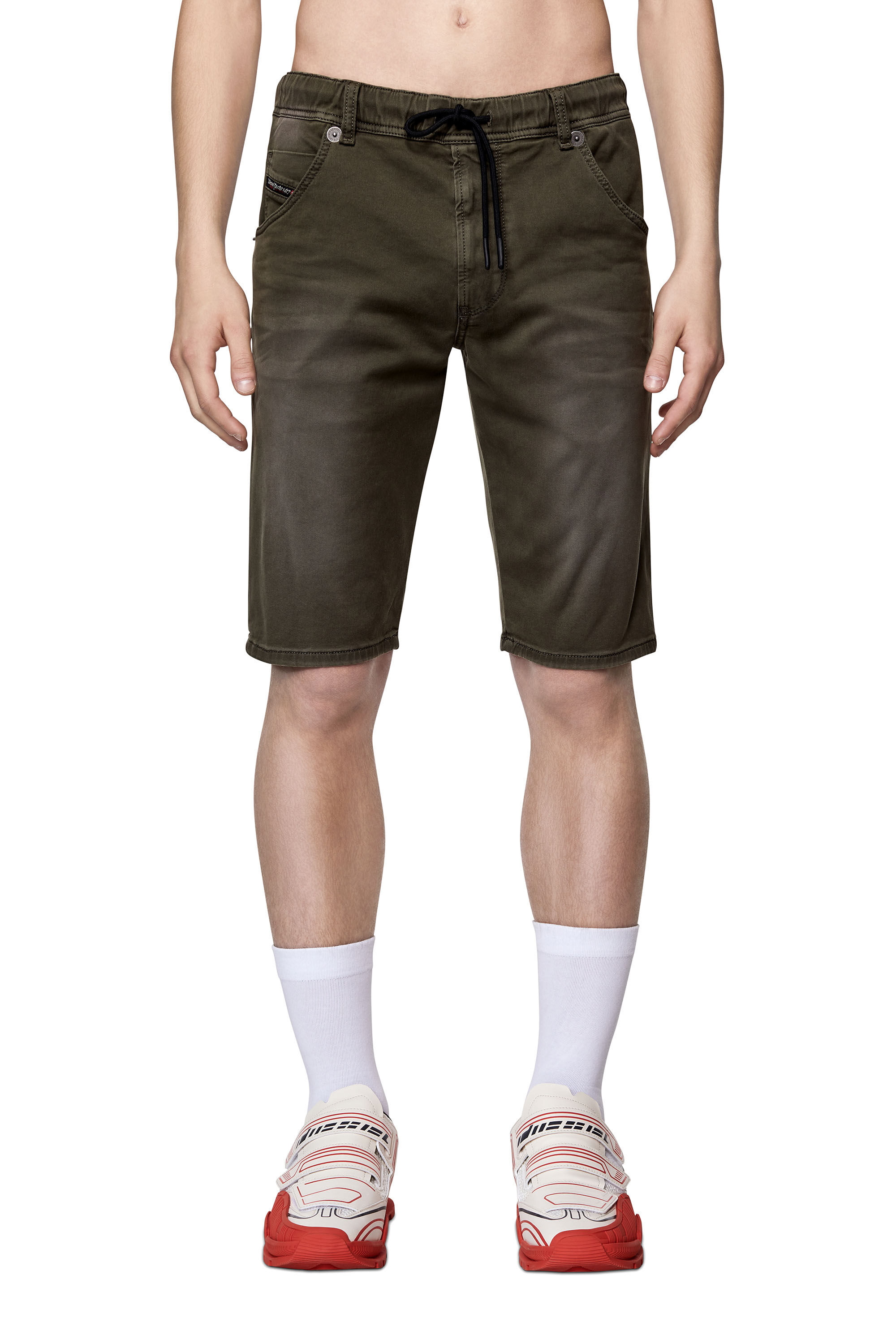Diesel - D-KROOSHORT JOGGJEANS, Vert Olive - Image 3