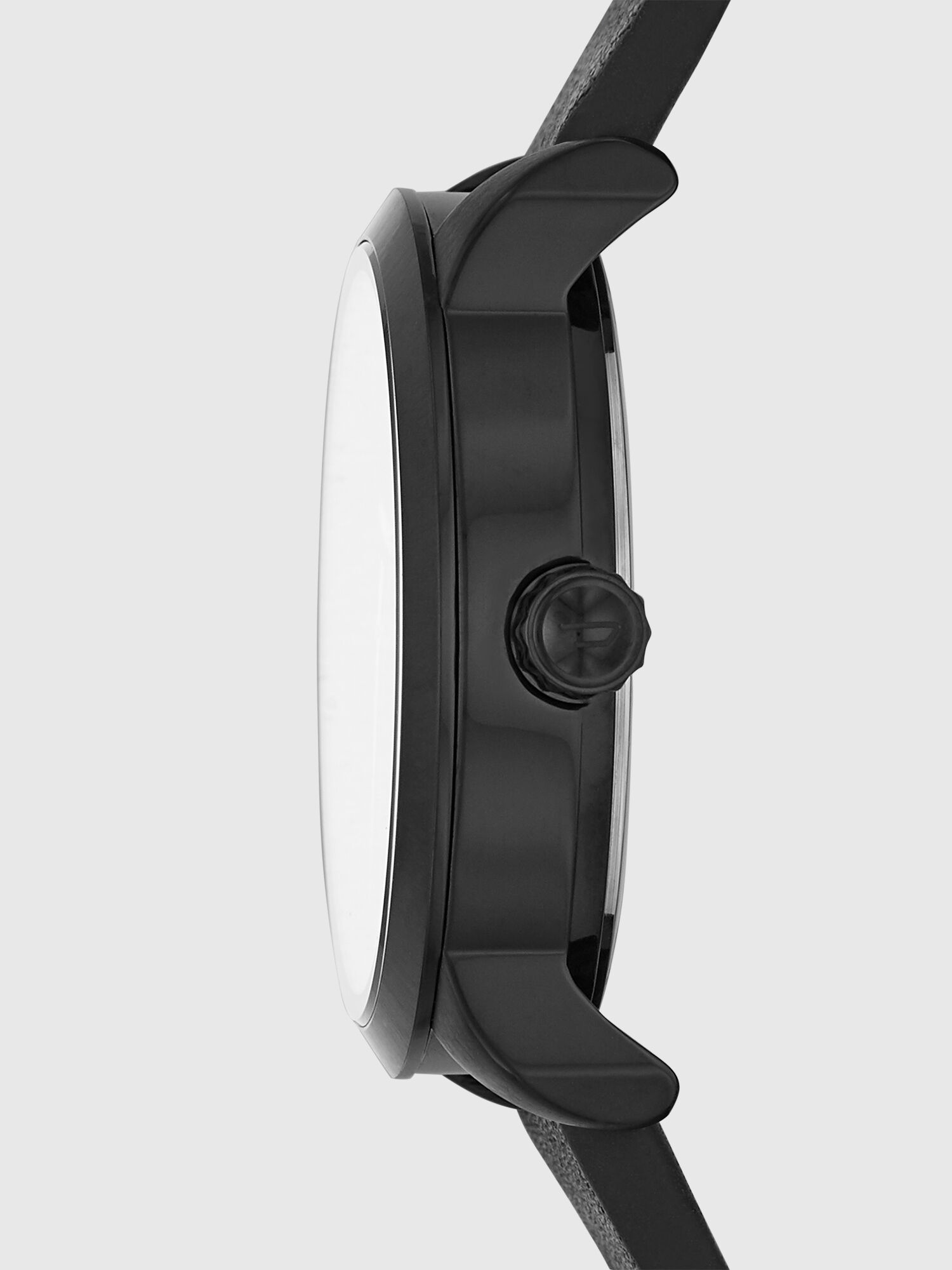 Diesel - DZ5598, Female's Flare Rocks Three-Hand Black Leather Watch in Black - 2
