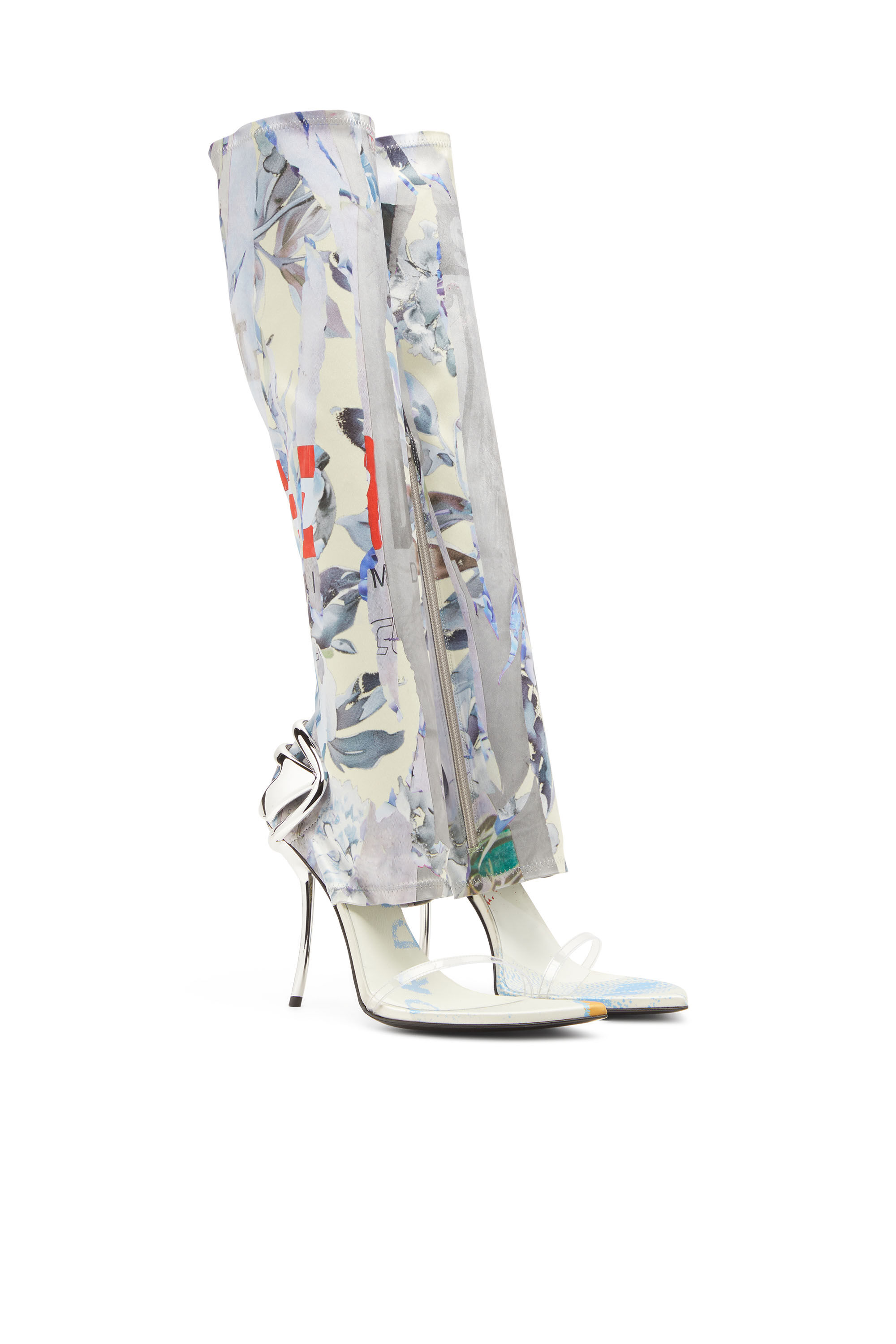 Diesel - D-TEN&HALF SDL KB, Female's Hybrid sandals with graphic print in White/Blue - 2